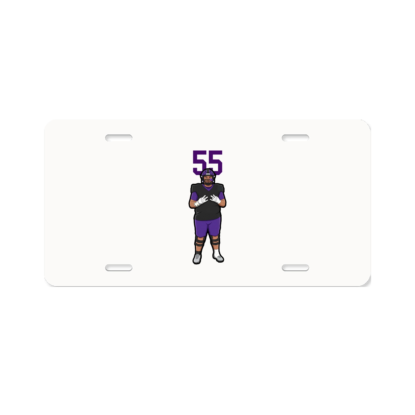 License Plate — Number Top in Classic