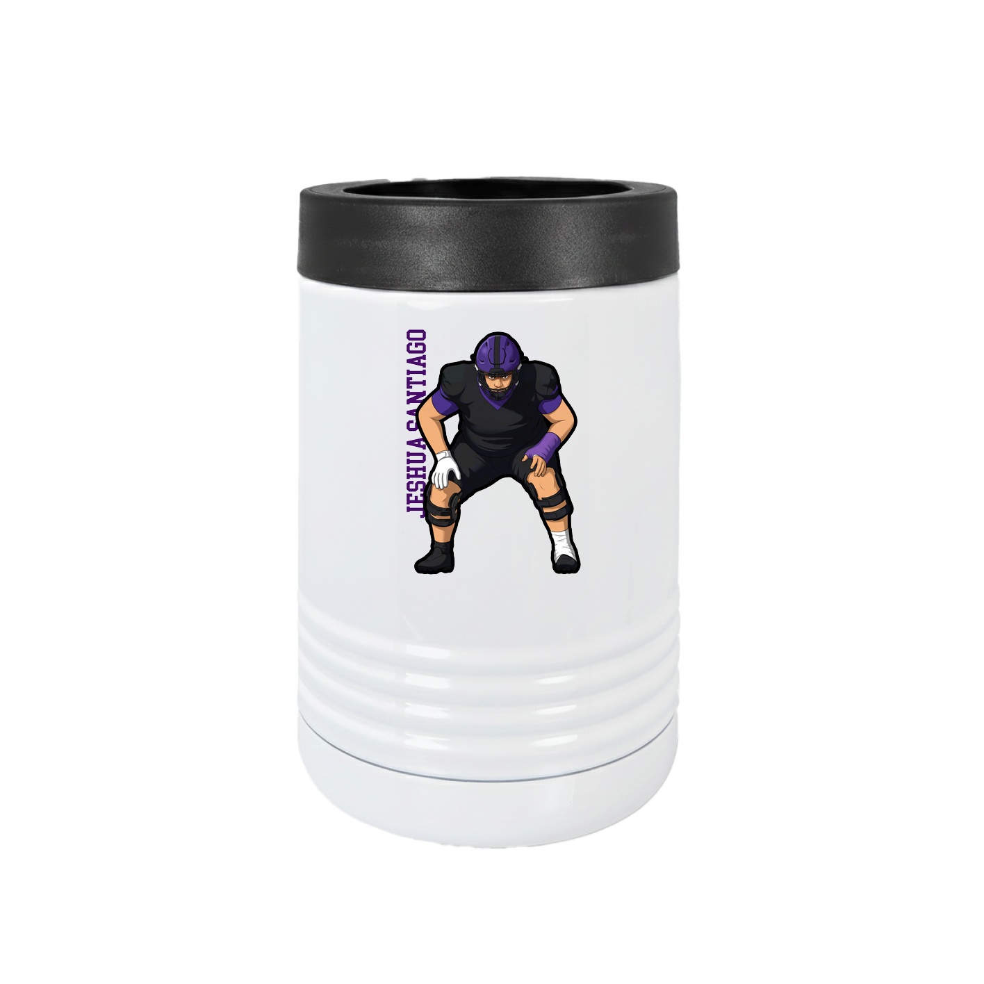 Beverage Holder — Name Vertical in White
