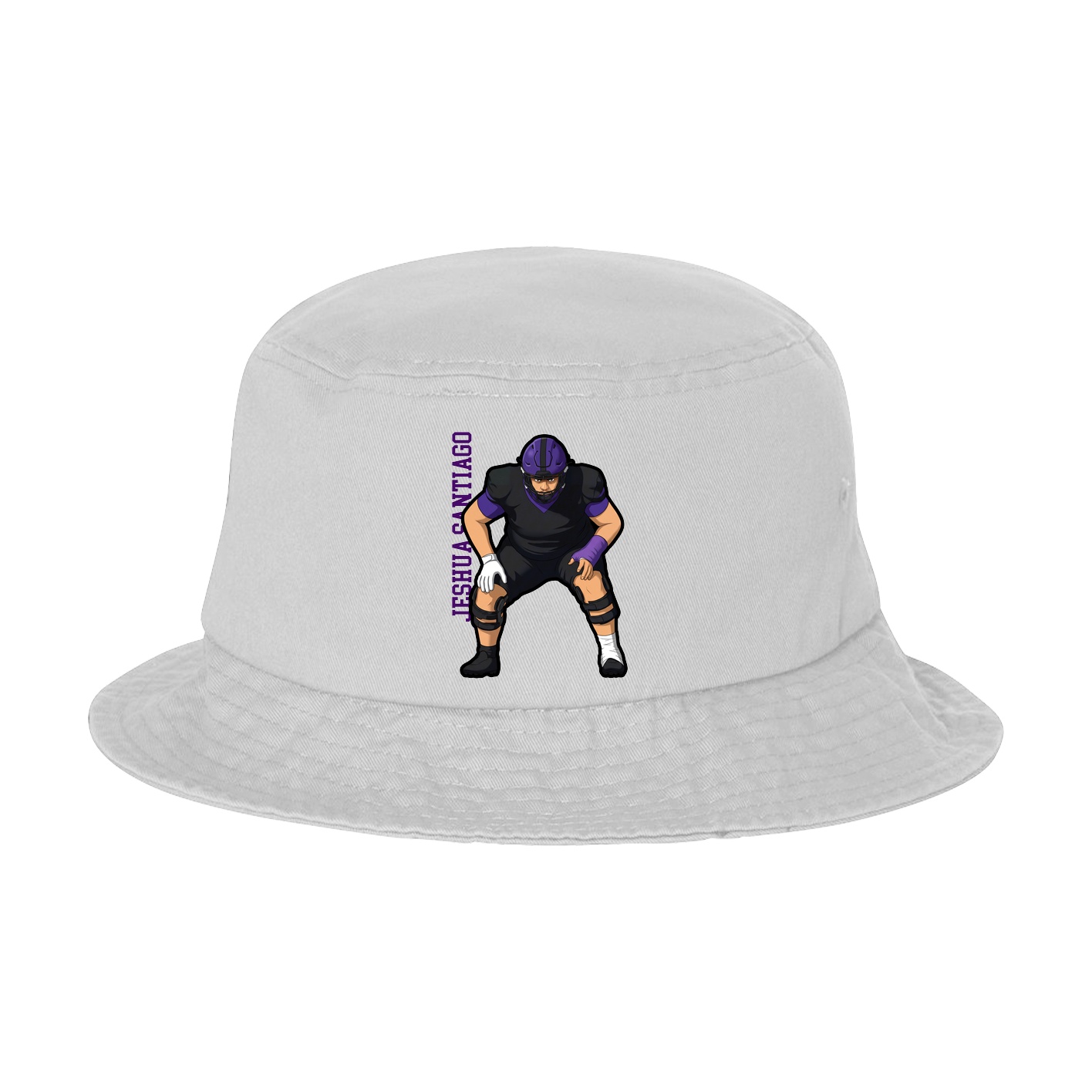 Bucket Cap — Name Vertical in White