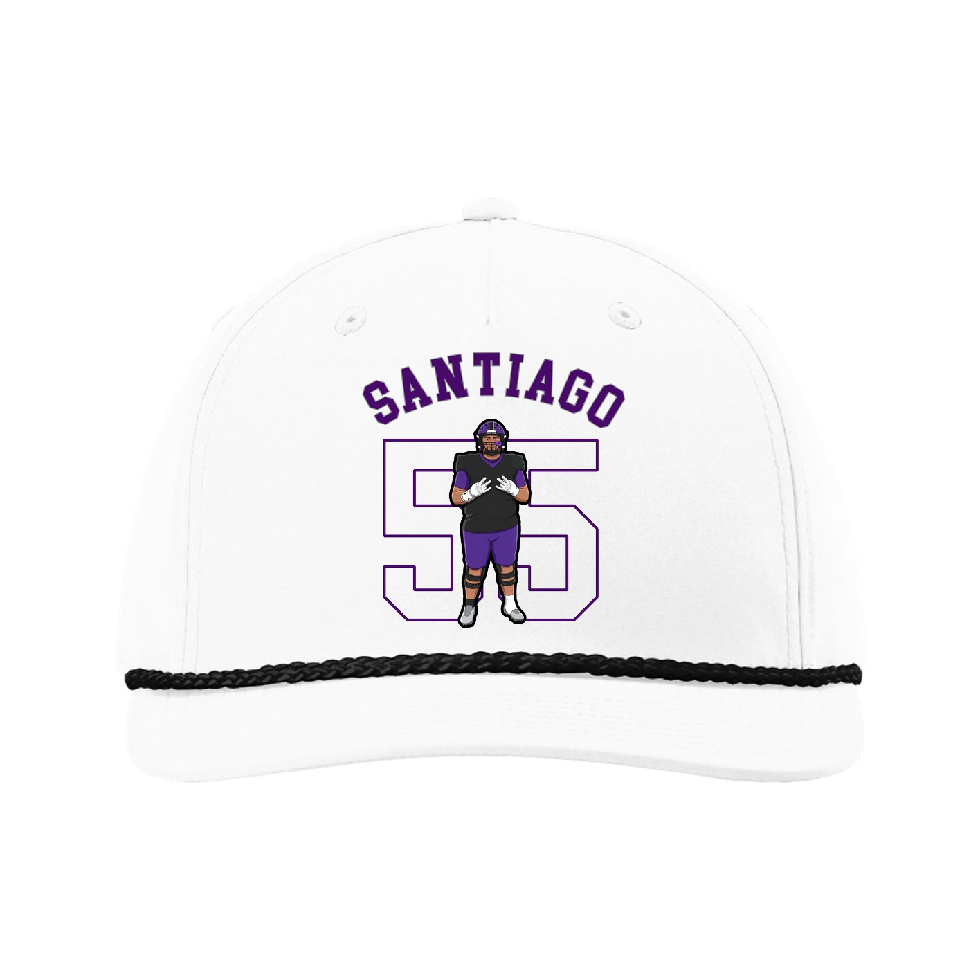 Five-Panel Classic Rope Cap — Shirsey Arch in White