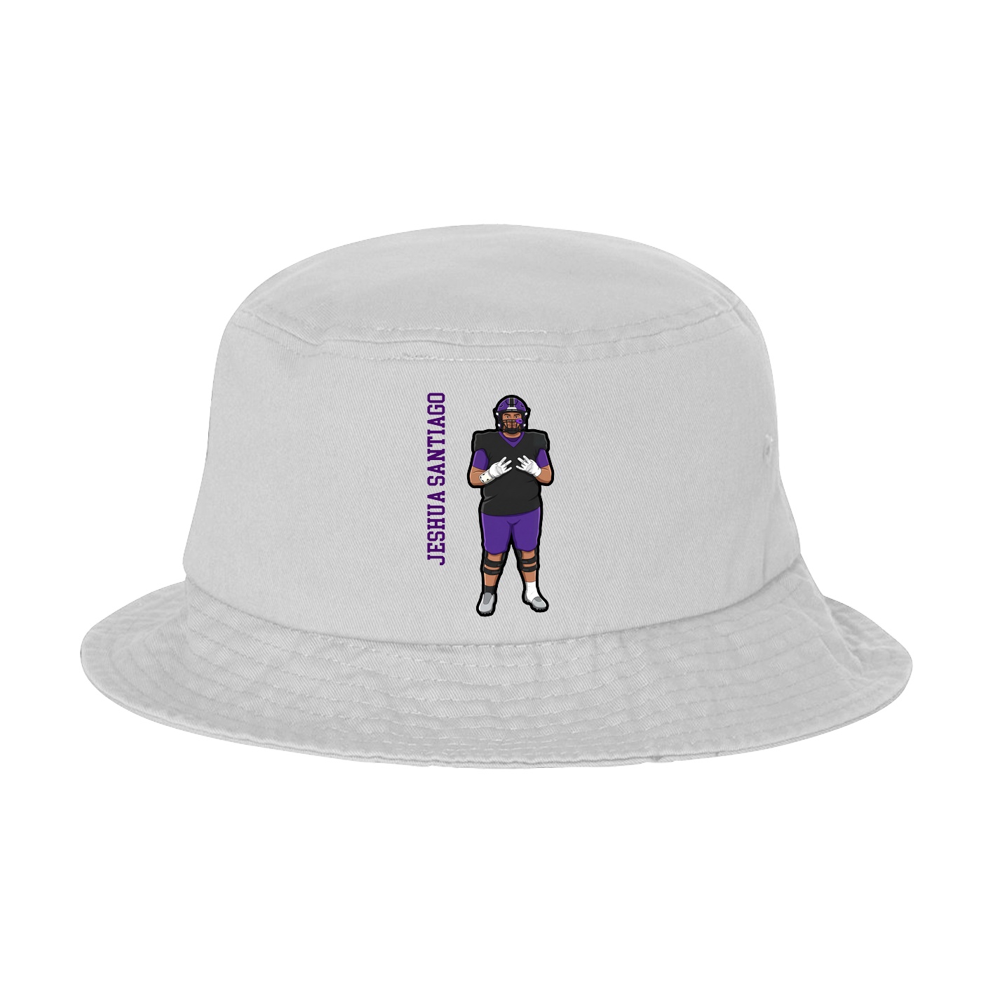 Bucket Cap — Name Vertical in White
