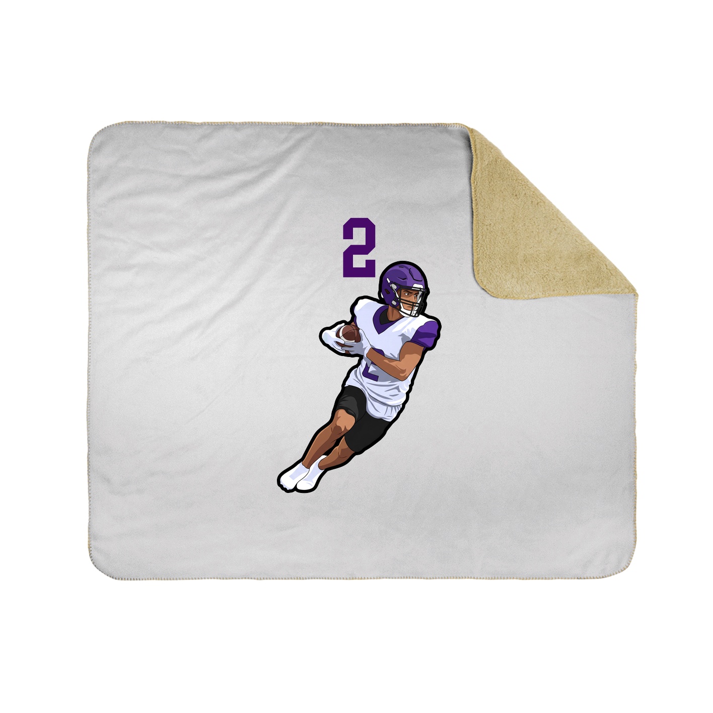 Throw Blanket — Number Top in White