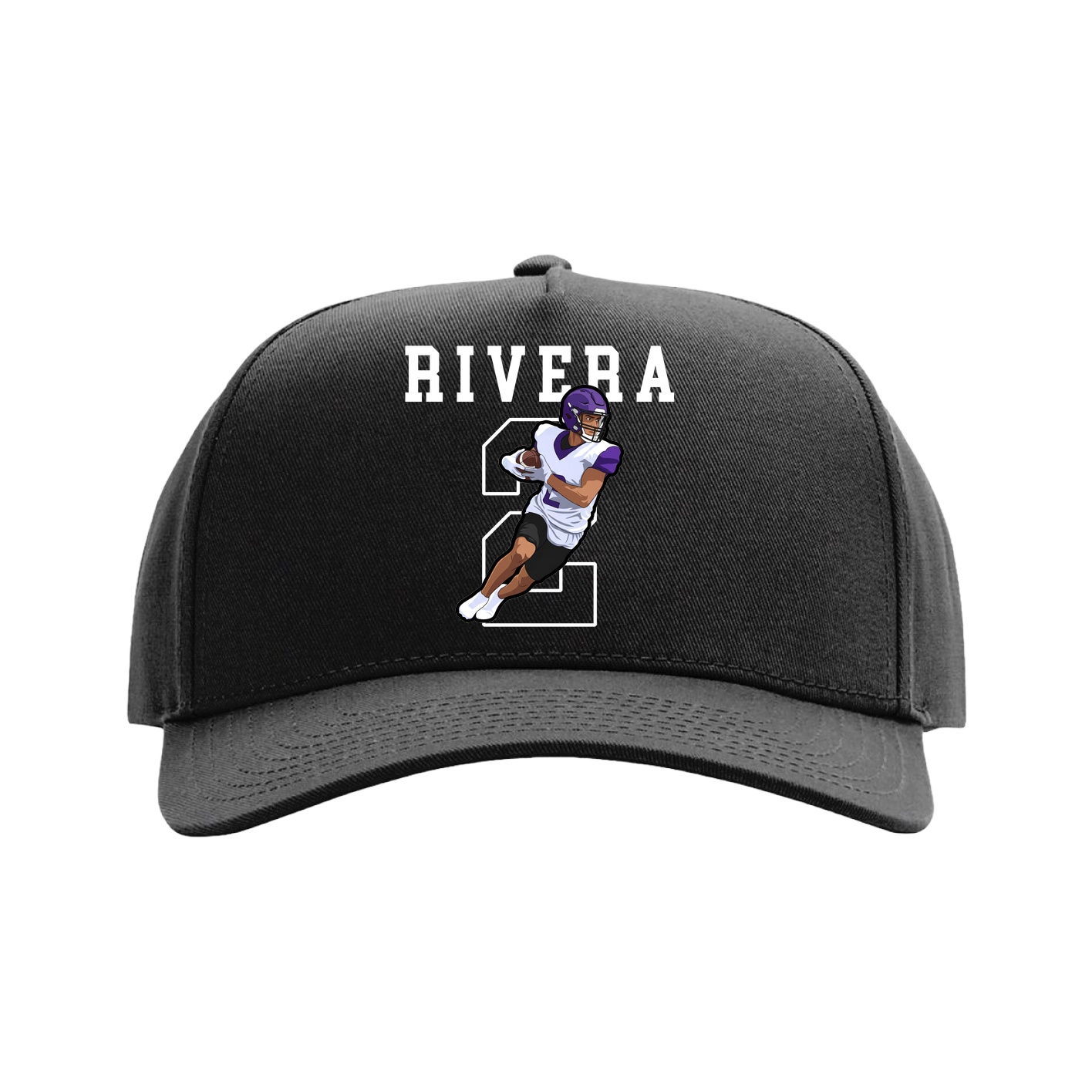 Full Fabric Five-Panel Champ Cap — Shirsey in Black
