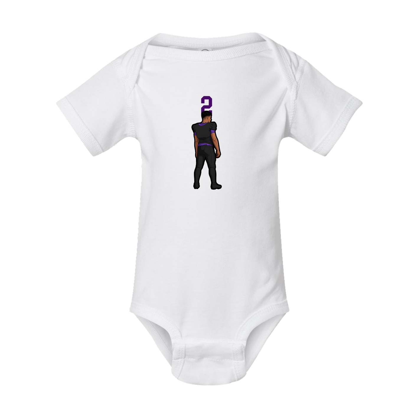 Baby Onesie — Number Top in White