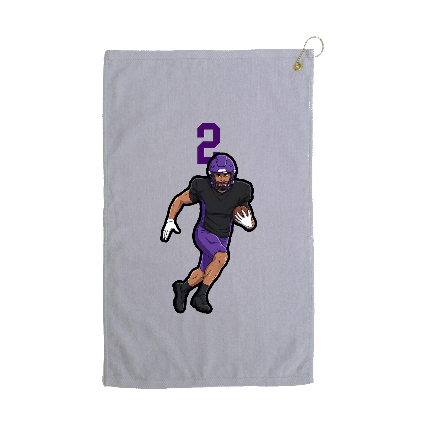 Golf Towel — Number Top in Grey