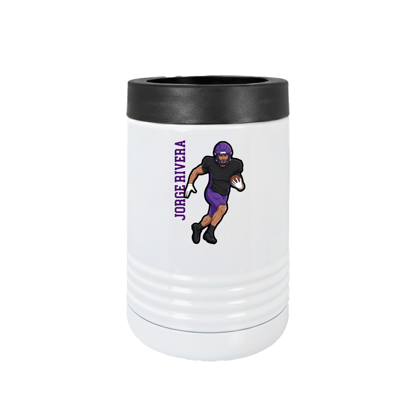 Beverage Holder — Name Vertical in White
