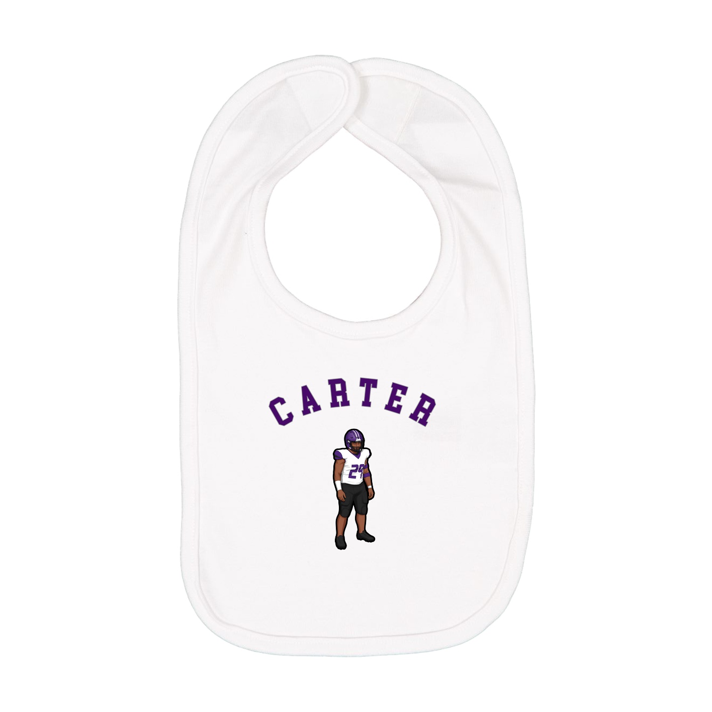 Infant Bib — Shirsey Arch in White