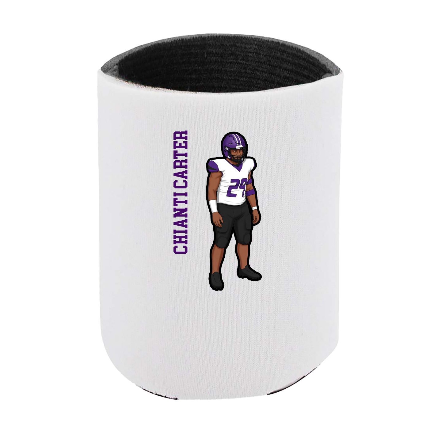 Can Holder — Name Vertical in White