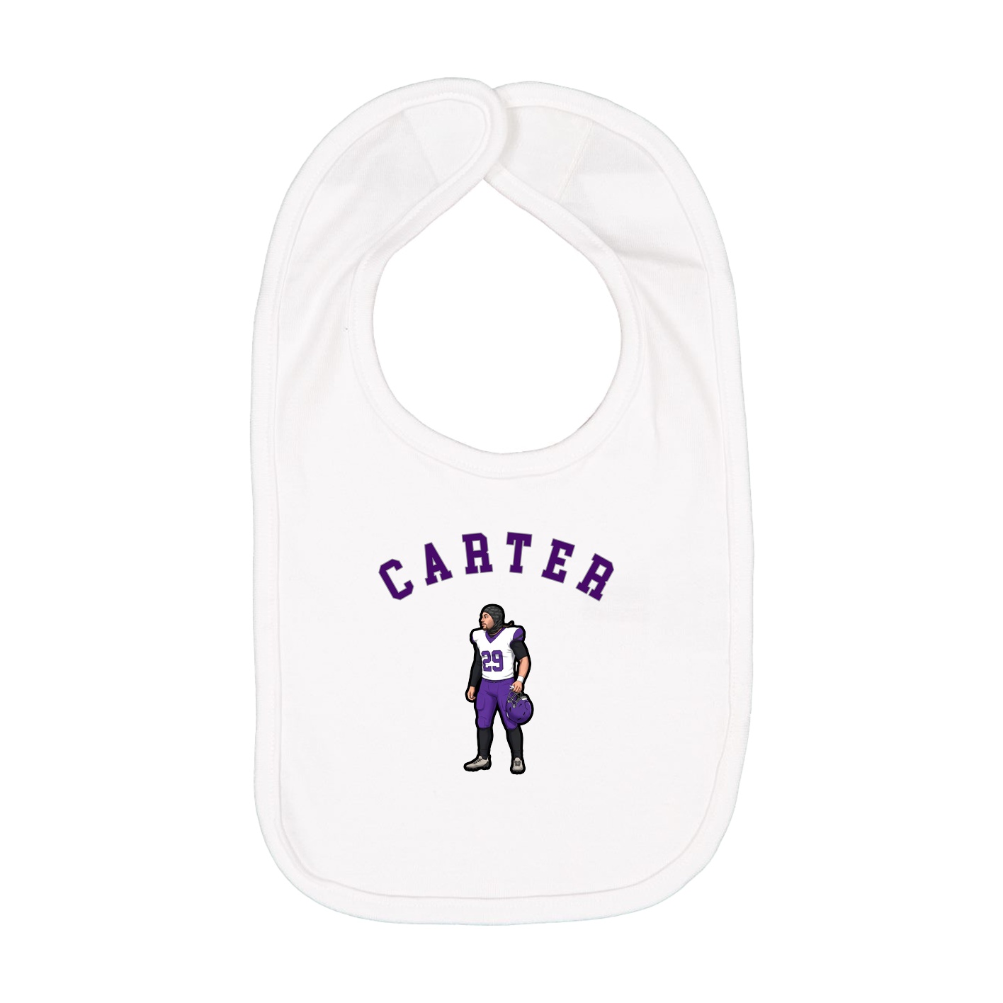 Infant Bib — Shirsey Arch in White