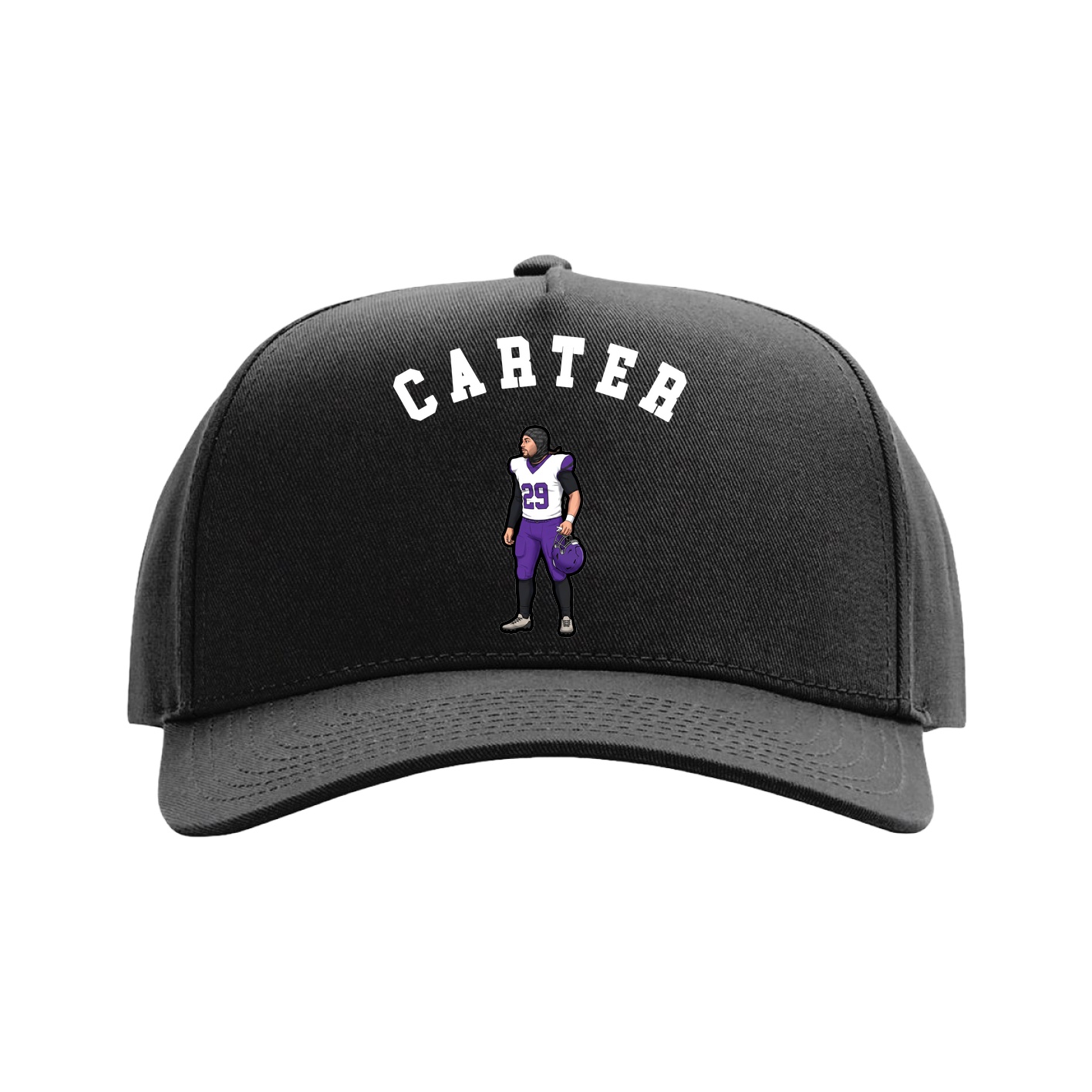 Full Fabric Five-Panel Champ Cap — Shirsey Arch in Black