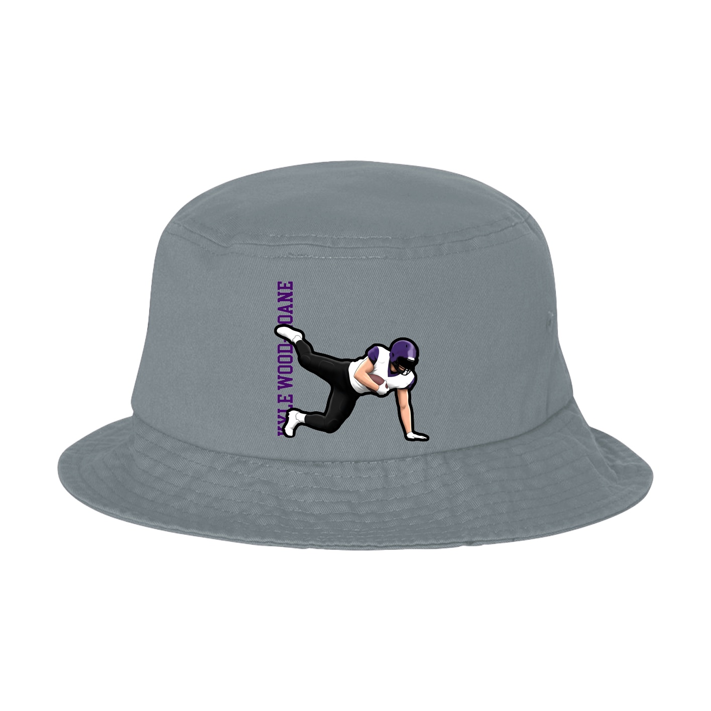 Bucket Cap — Name Vertical in Grey