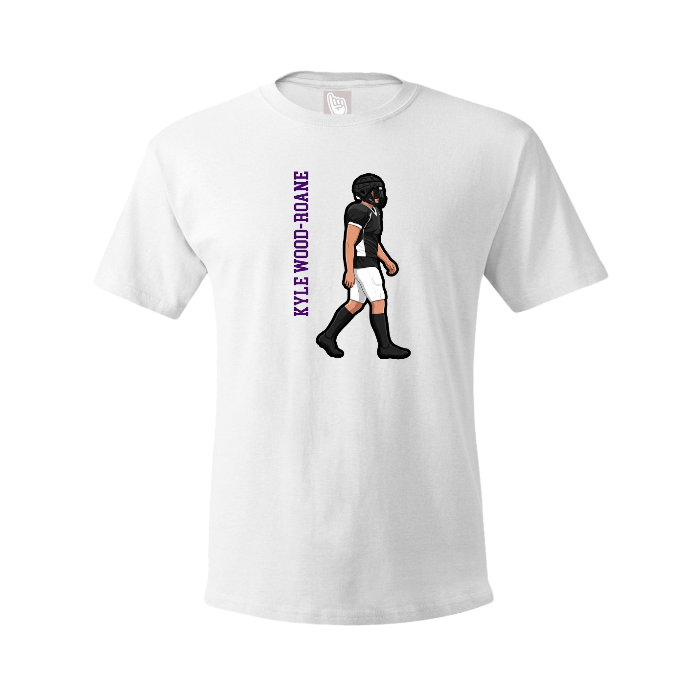 Youth Tee — Name Vertical in White