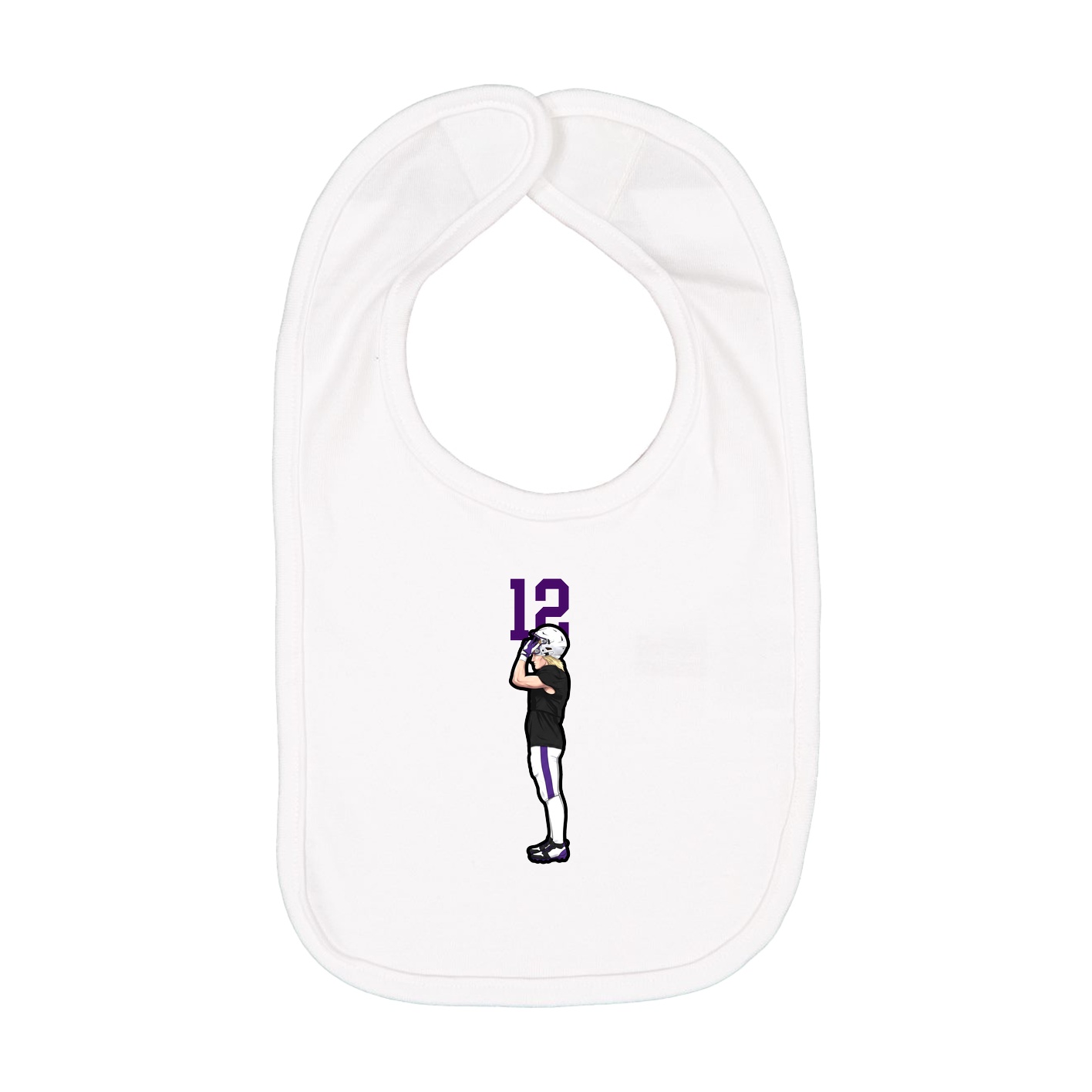 Infant Bib — Number Top in White