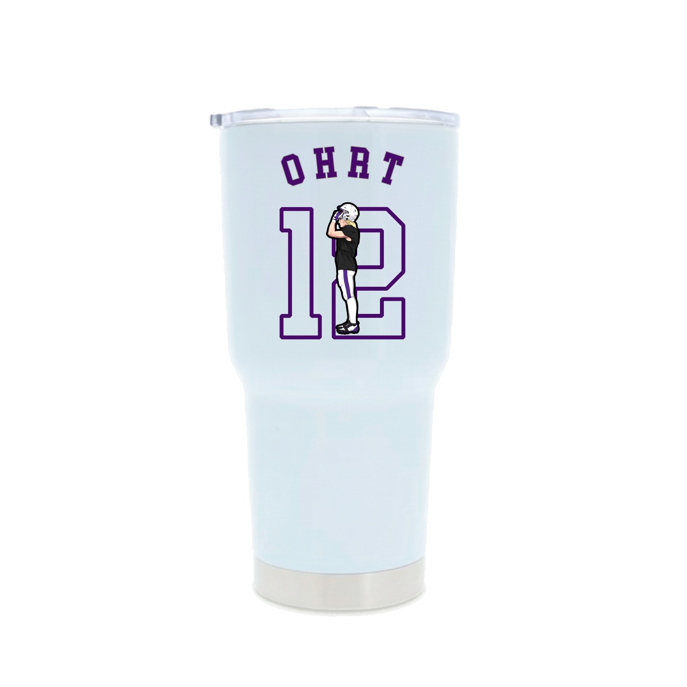 30oz Stainless Steel Tumbler — Shirsey Arch in White