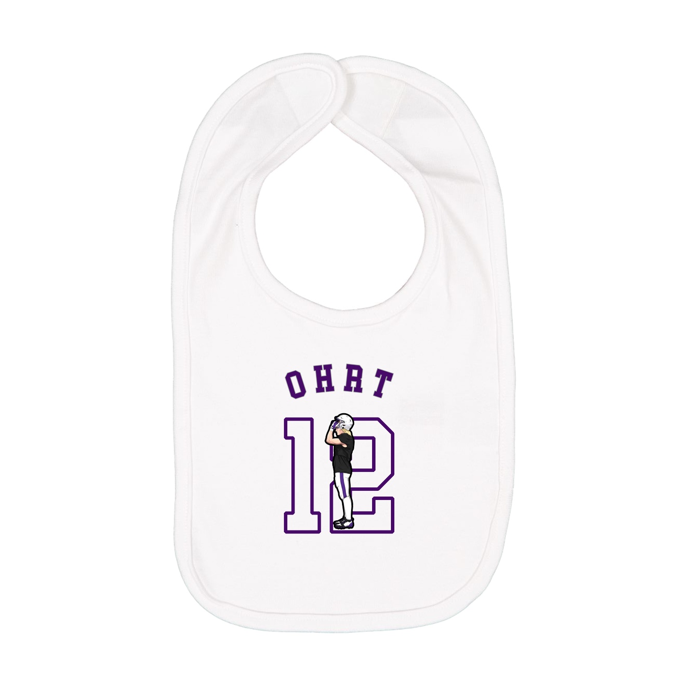 Infant Bib — Shirsey Arch in White