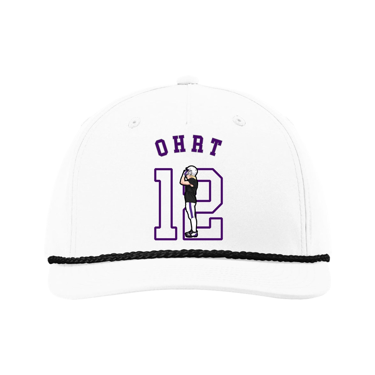 Five-Panel Classic Rope Cap — Shirsey Arch in White