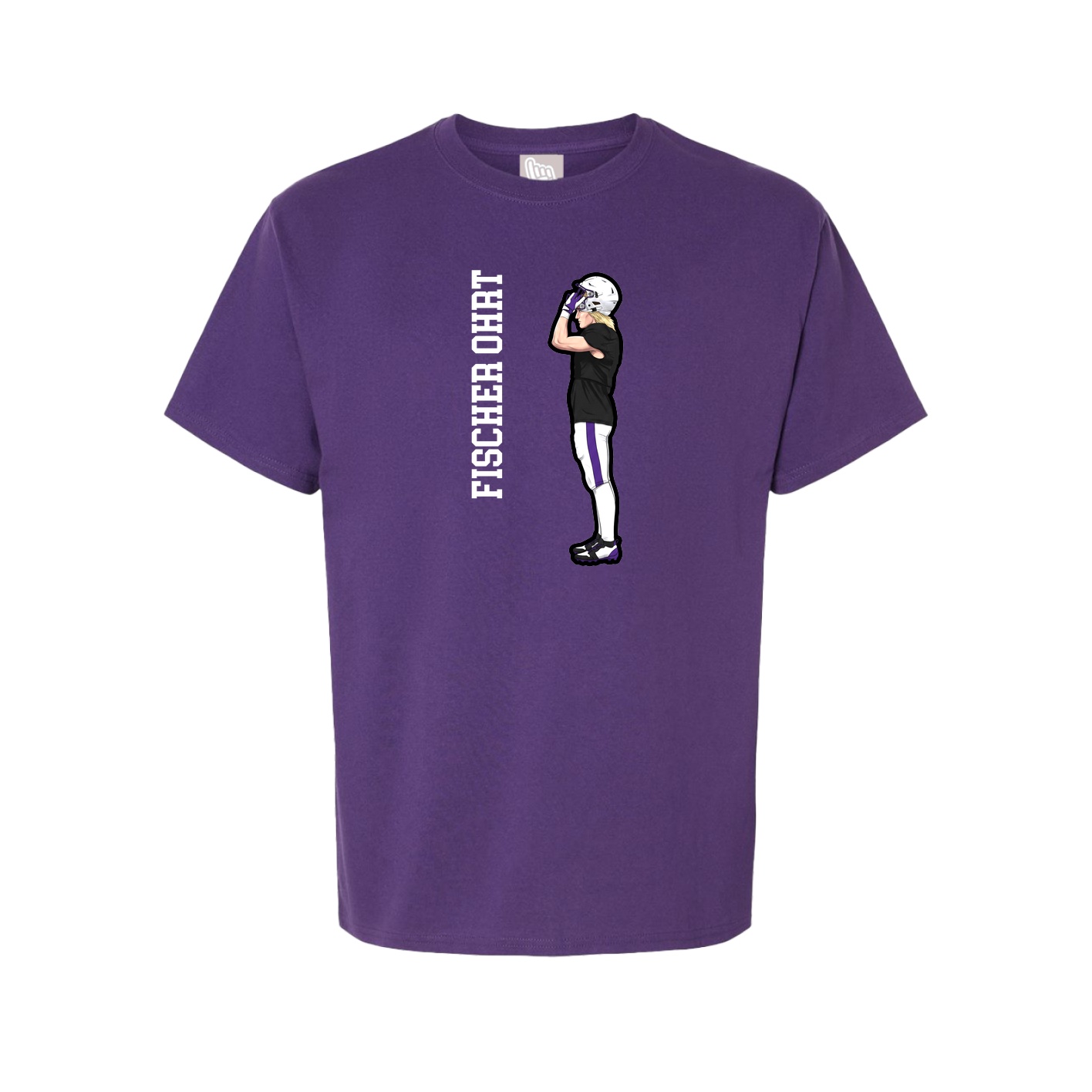 Tee — Name Vertical in Purple