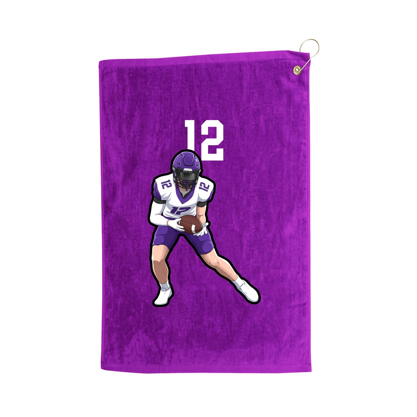 Golf Towel — Number Top in Purple