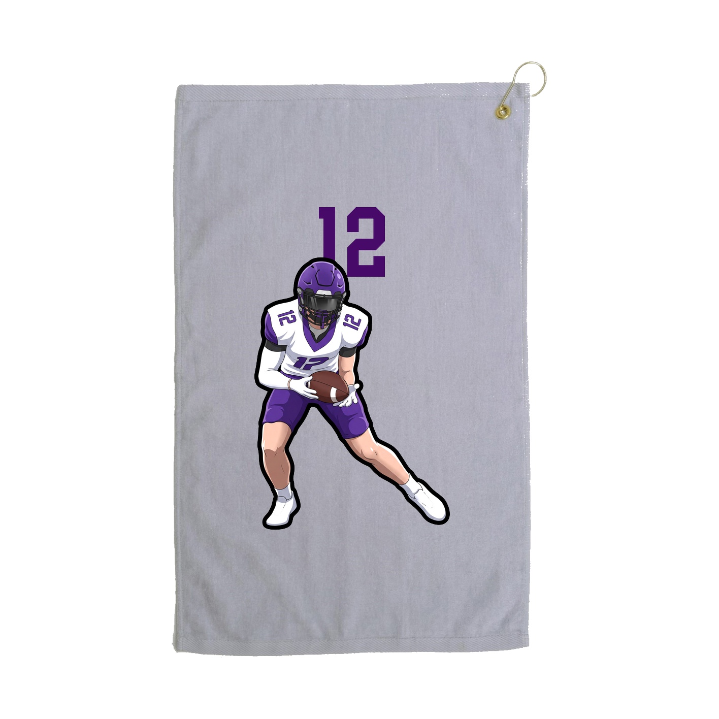 Golf Towel — Number Top in Grey