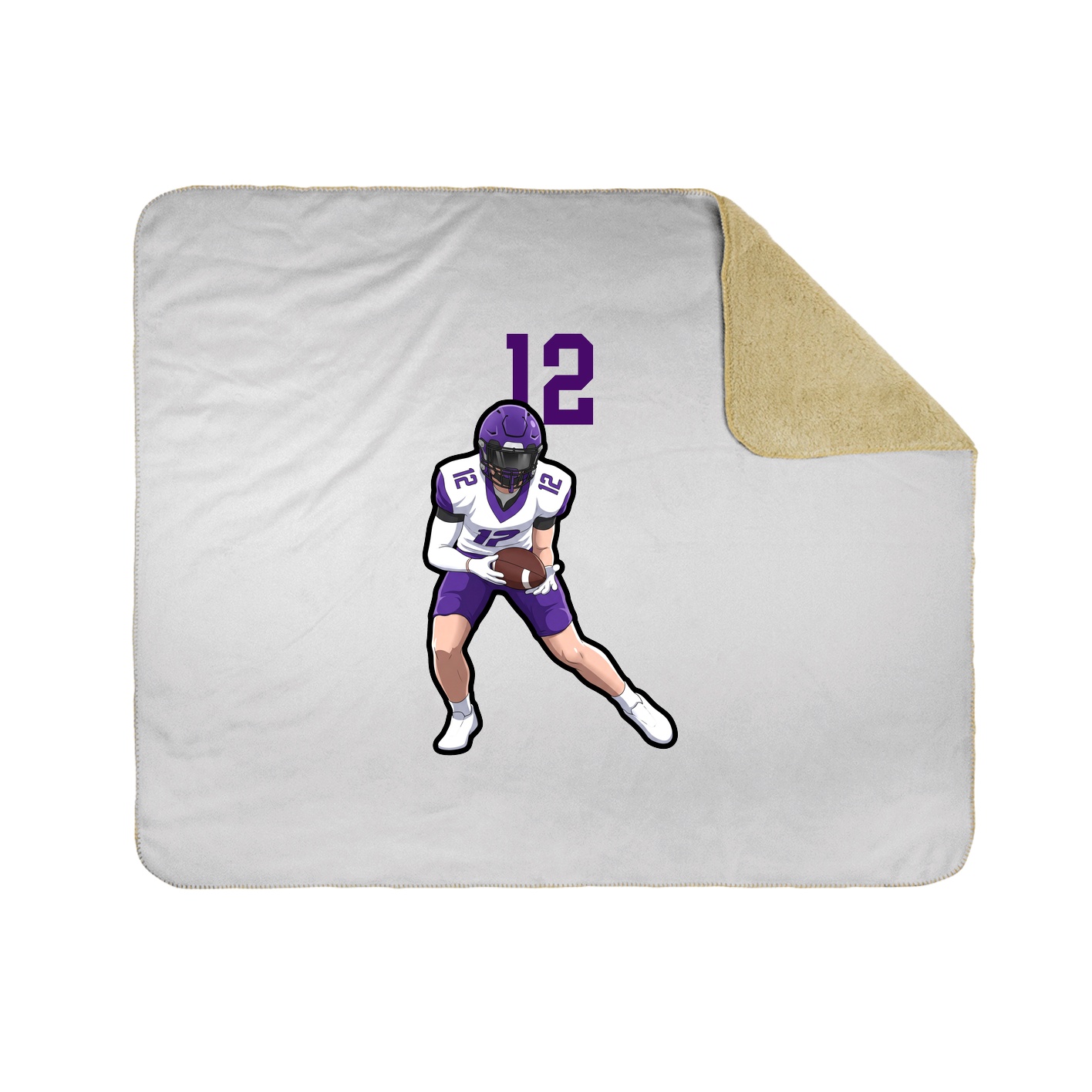 Throw Blanket — Number Top in White