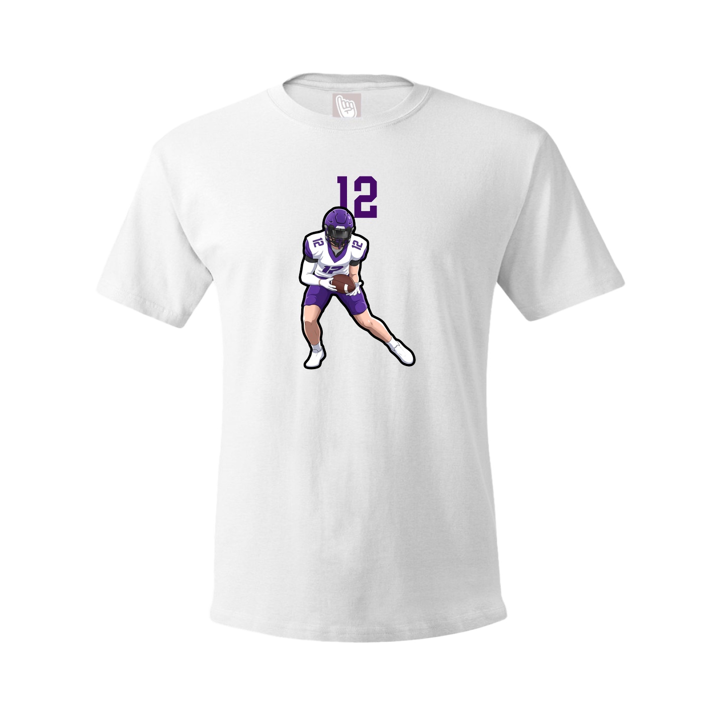 Youth Tee — Number Top in White
