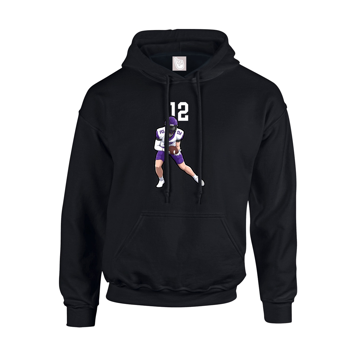Hoodie — Number Top in Black