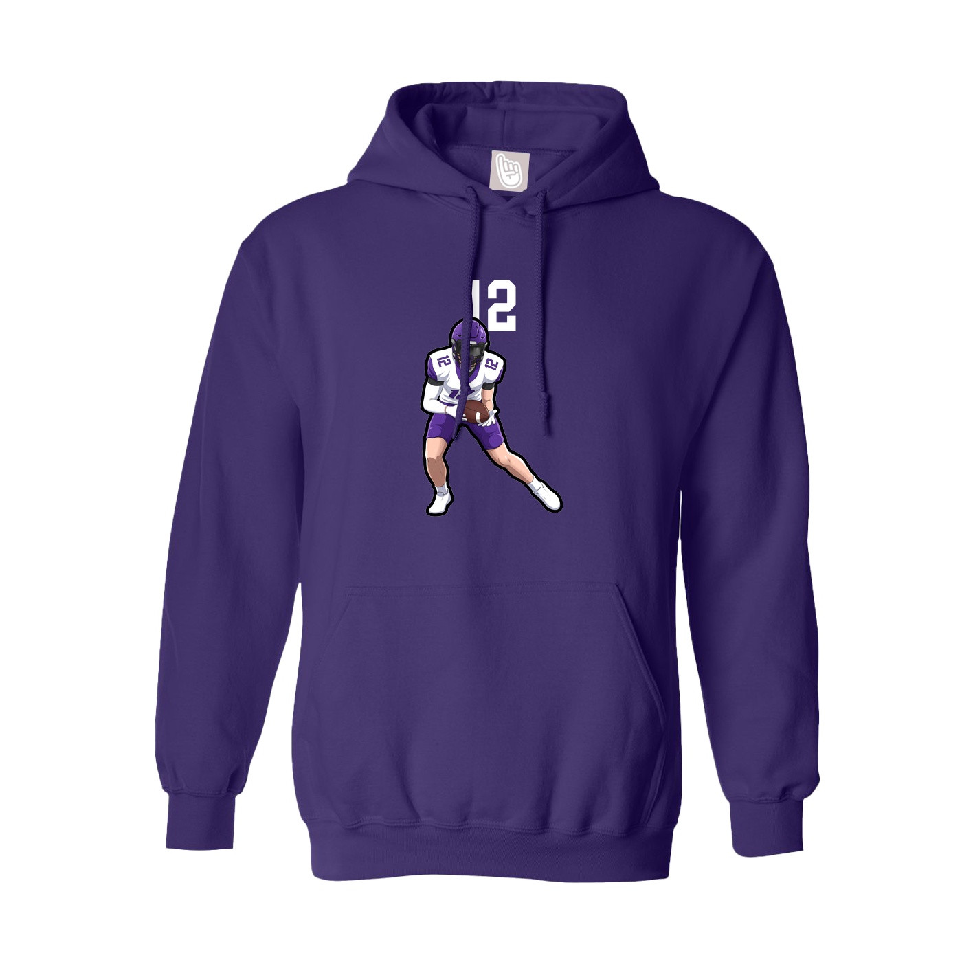 Hoodie — Number Top in Purple