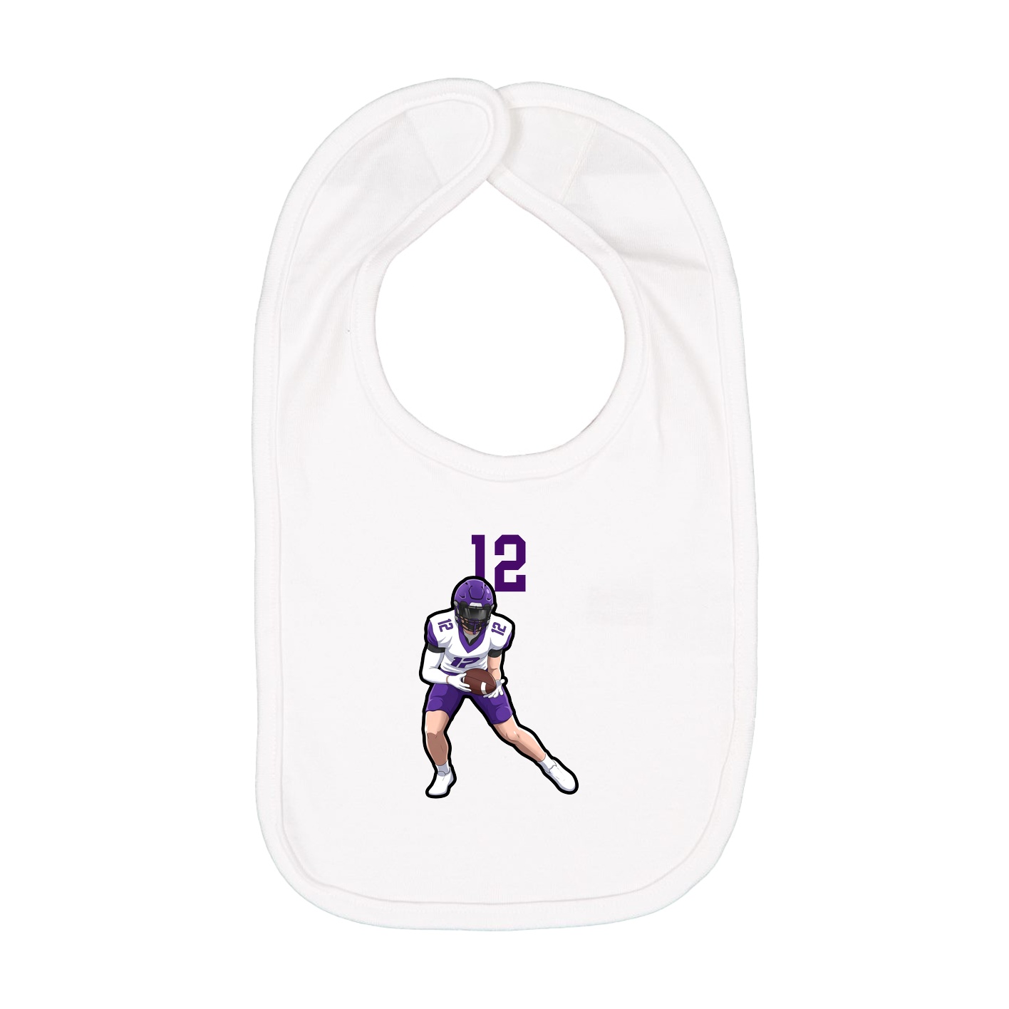 Infant Bib — Number Top in White