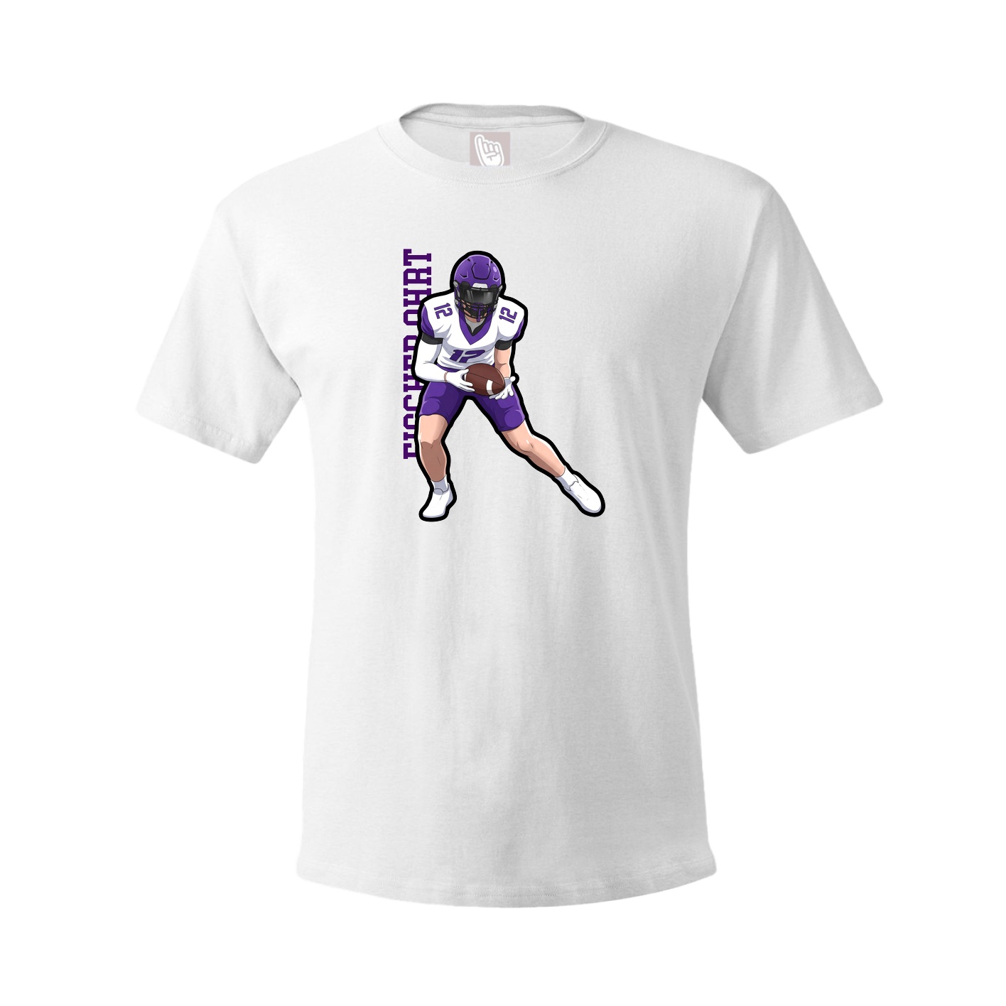 Tee — Name Vertical in White
