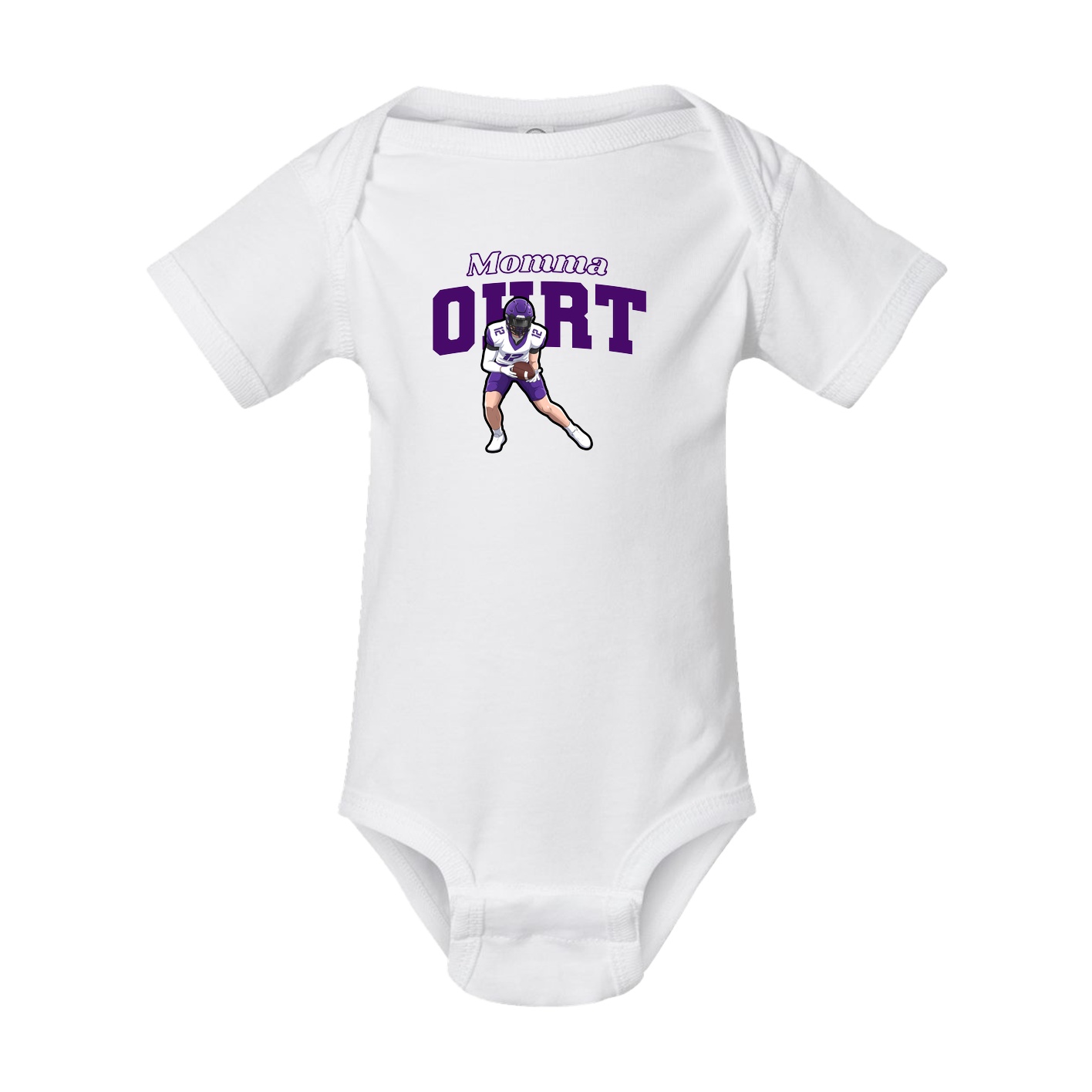 Baby Onesie — Mothers Day Block in White