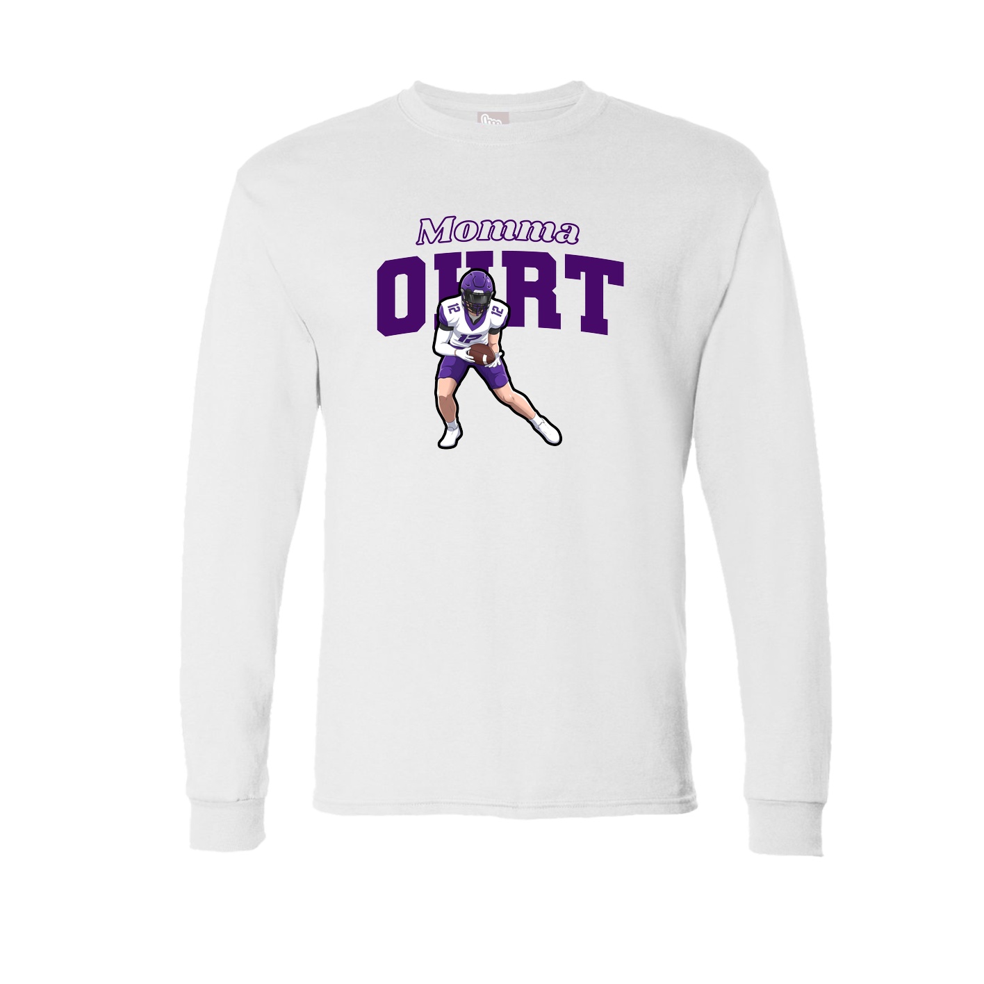 Long Sleeve Tee — Mothers Day Block in White
