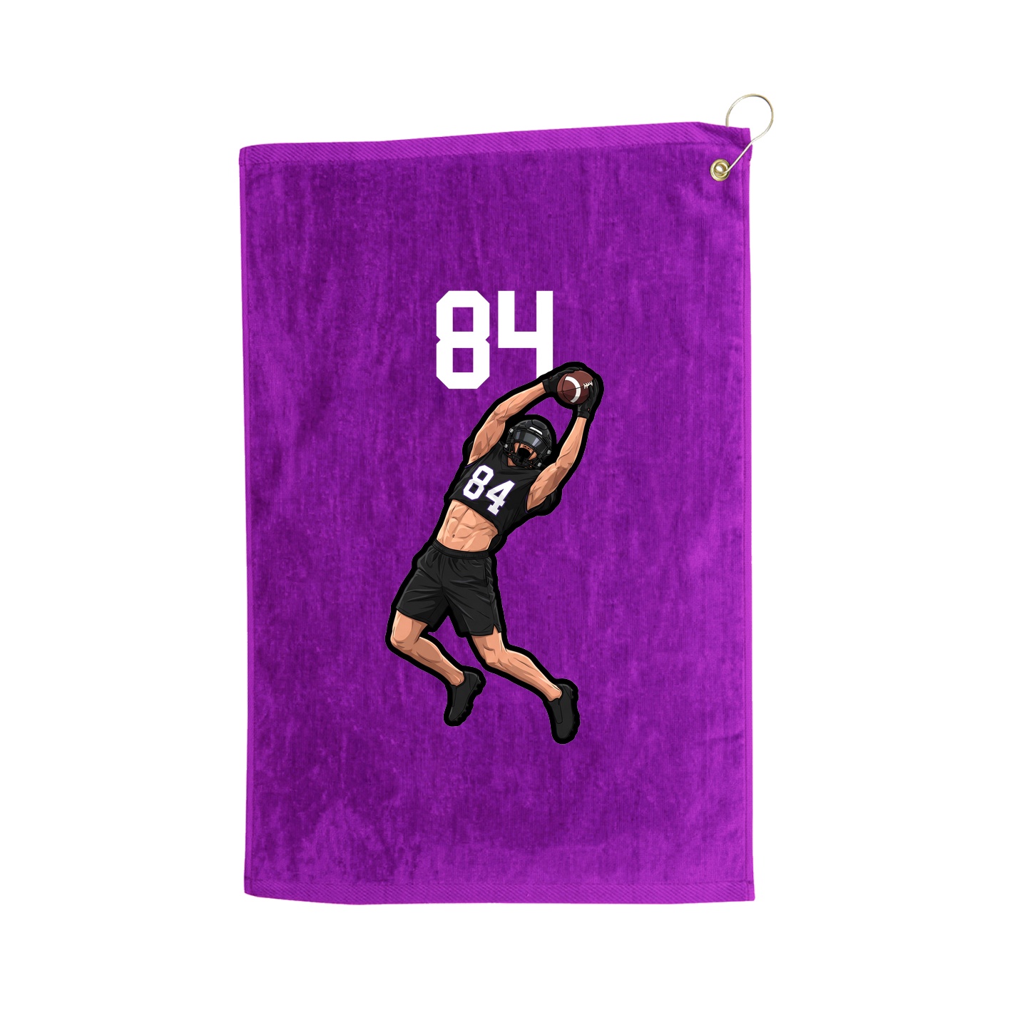 Golf Towel — Number Top in Purple