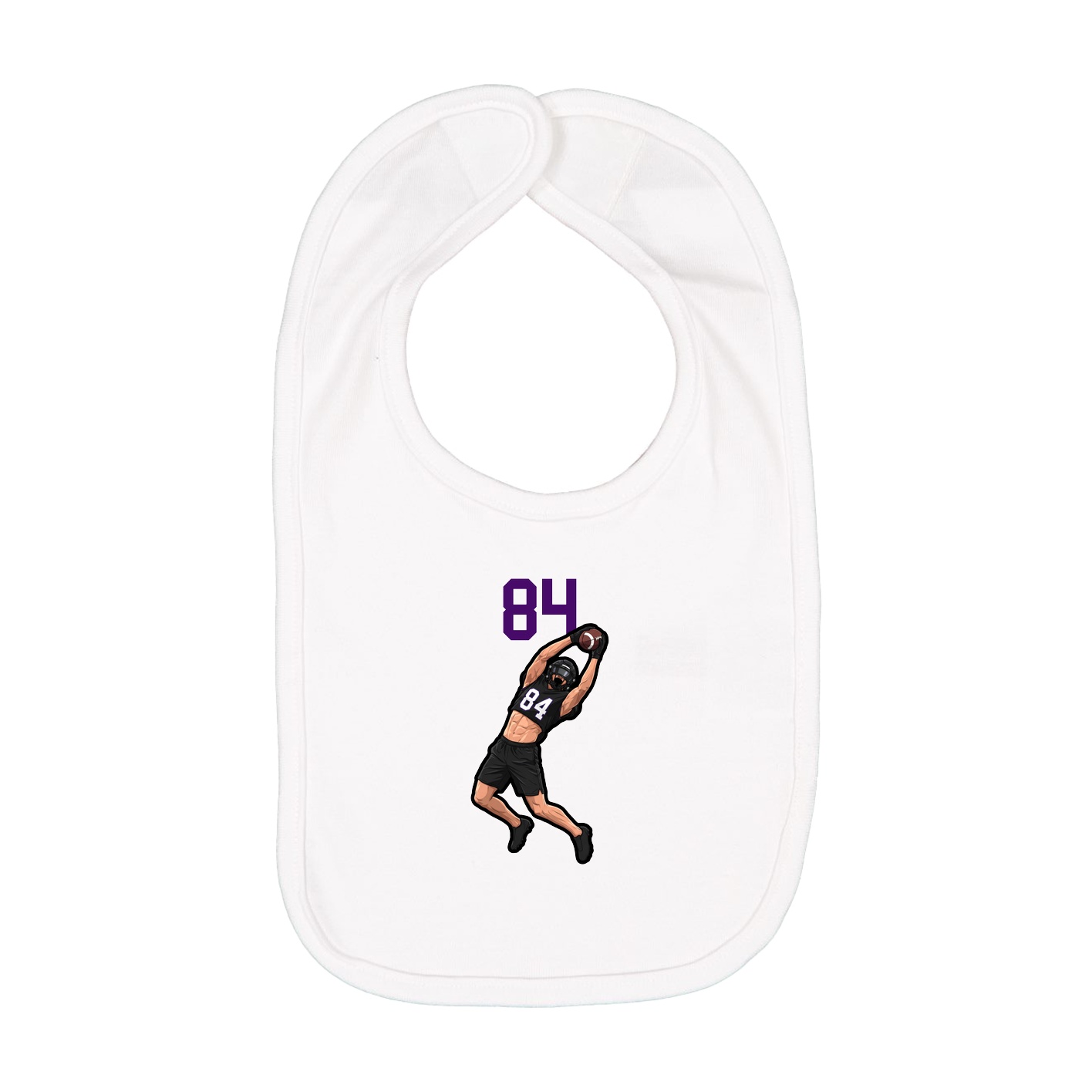 Infant Bib — Number Top in White