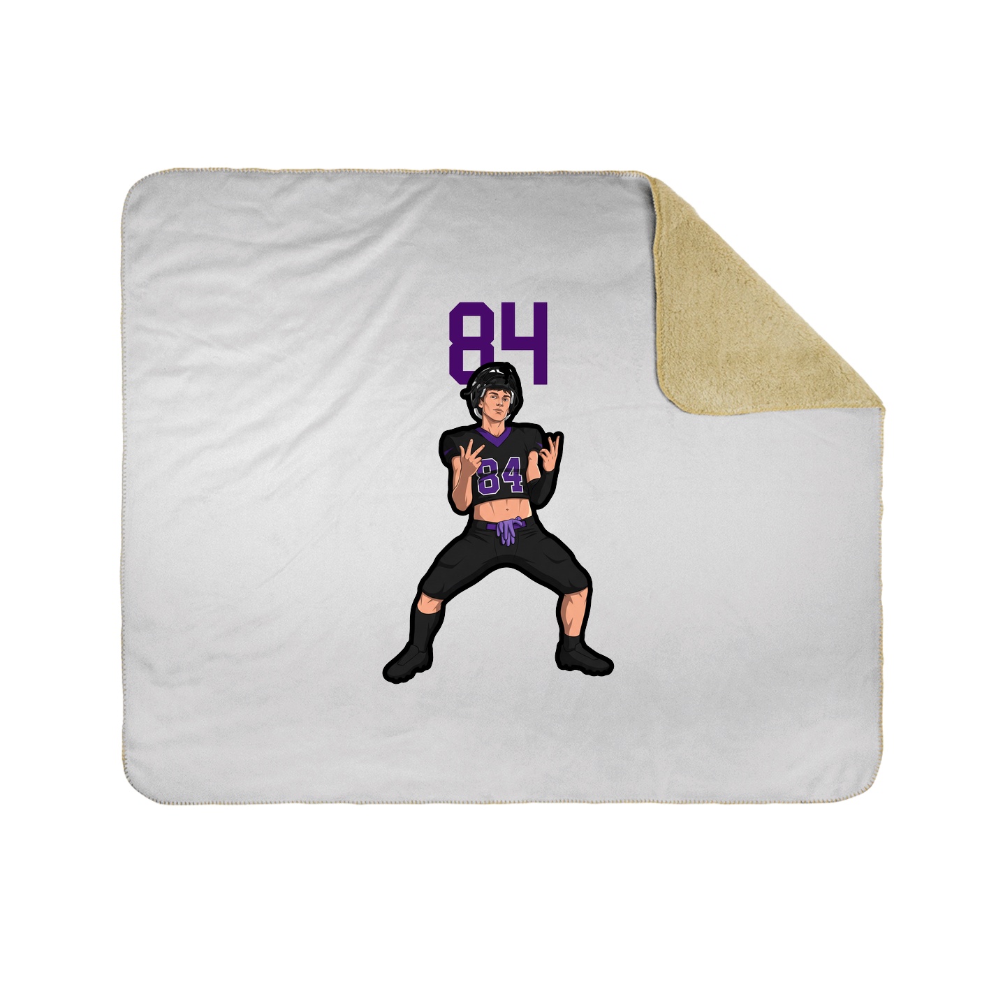 Throw Blanket — Number Top in White