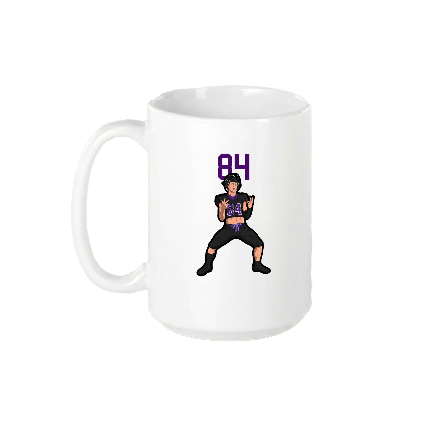 15oz Coffee Mug — Number Top in White