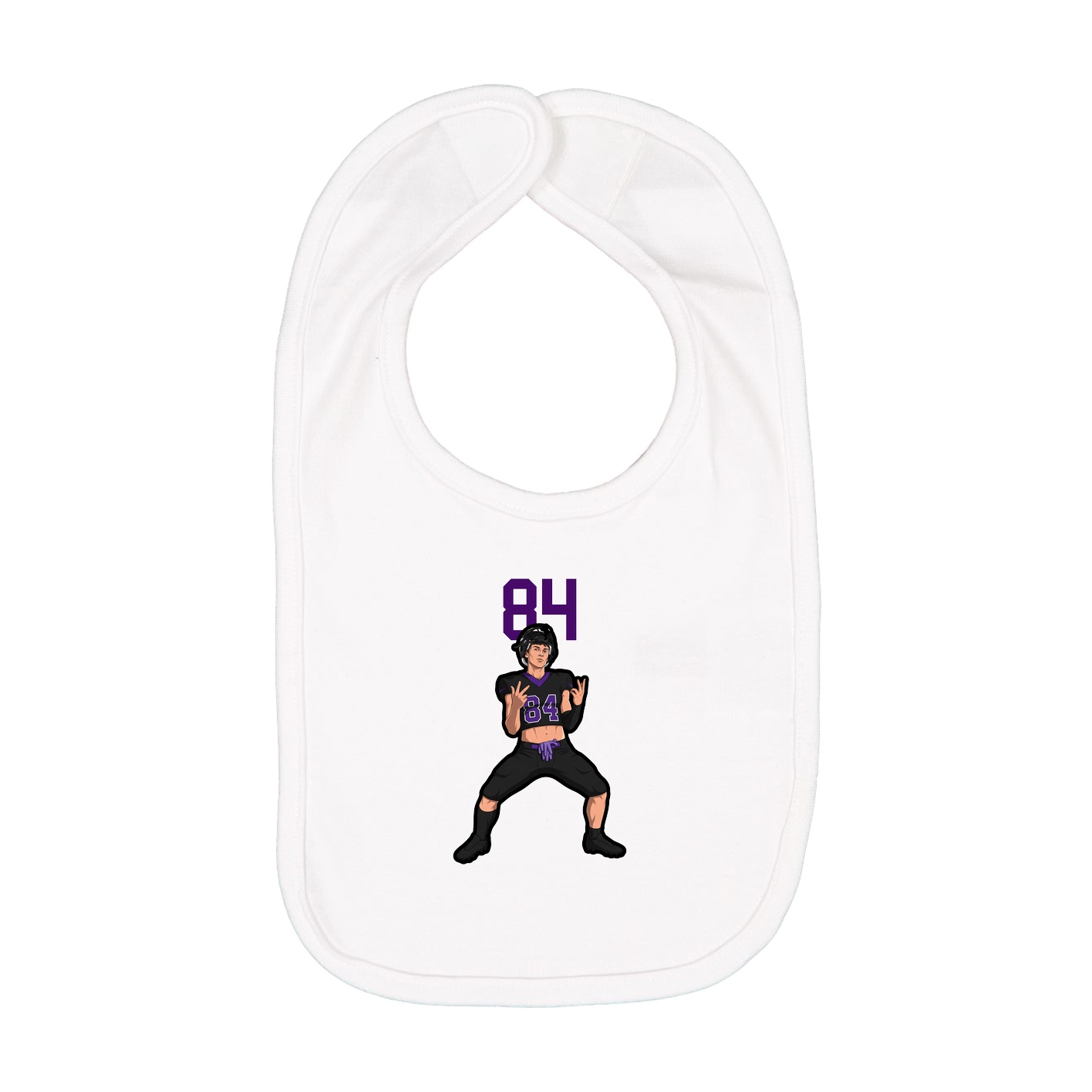 Infant Bib — Number Top in White