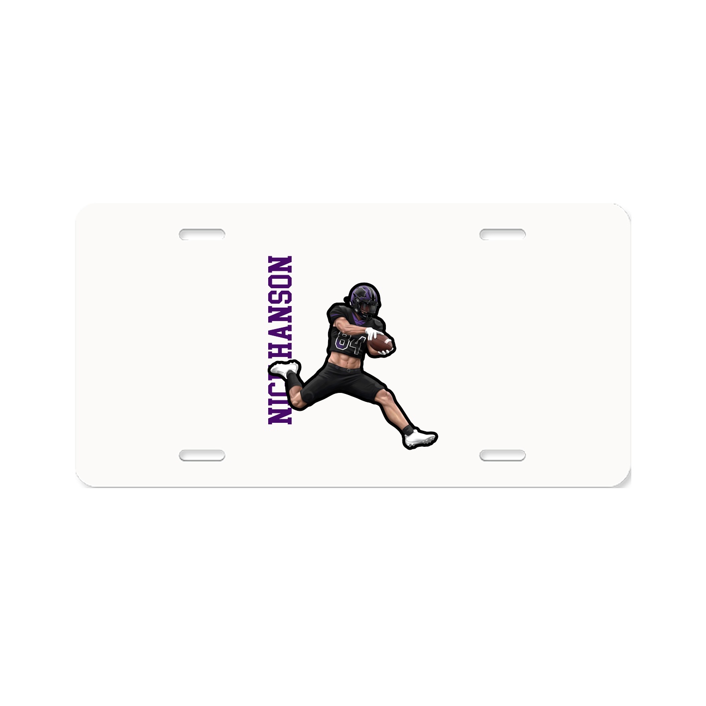 License Plate — Name Vertical in Classic