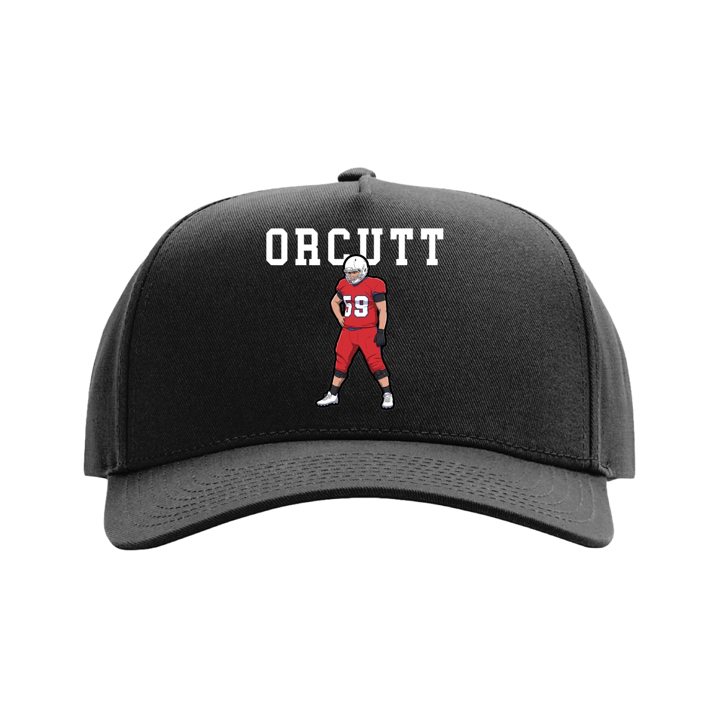 Full Fabric Five-Panel Champ Cap — Shirsey in Black