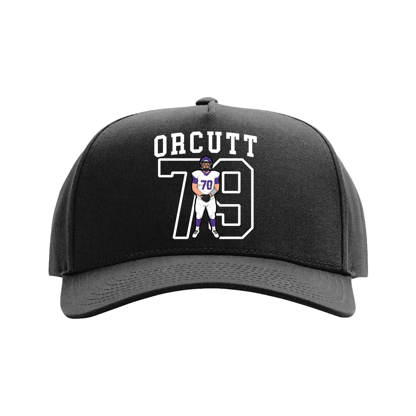 Full Fabric Five-Panel Champ Cap — Shirsey in Black