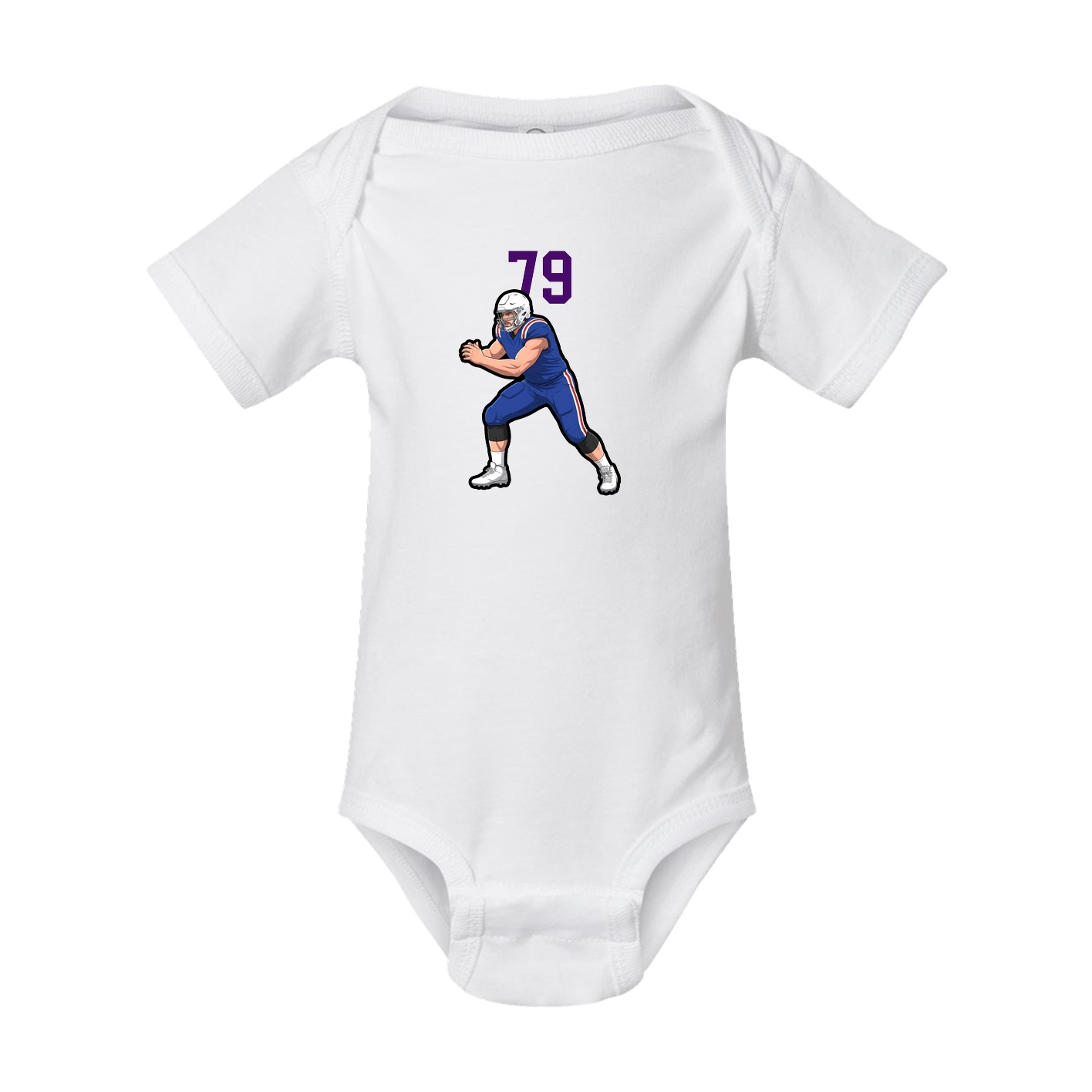 Baby Onesie — Number Top in White
