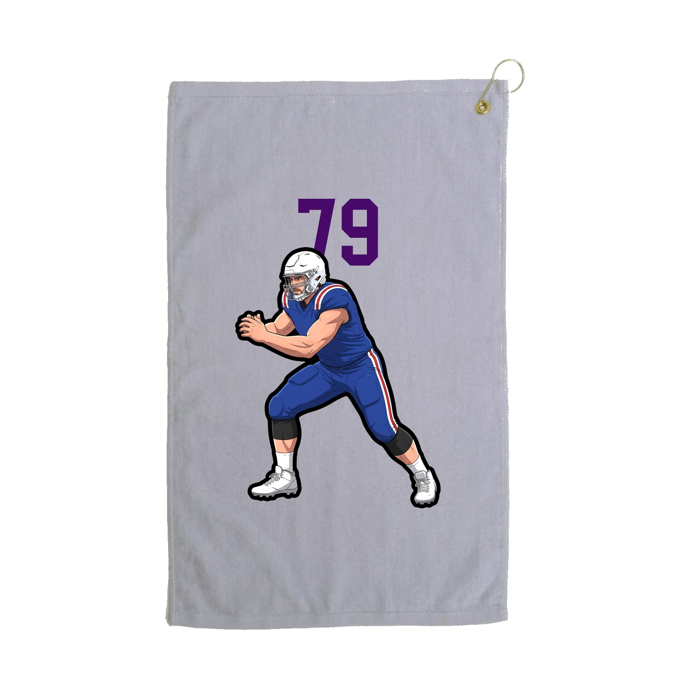 Golf Towel — Number Top in Grey