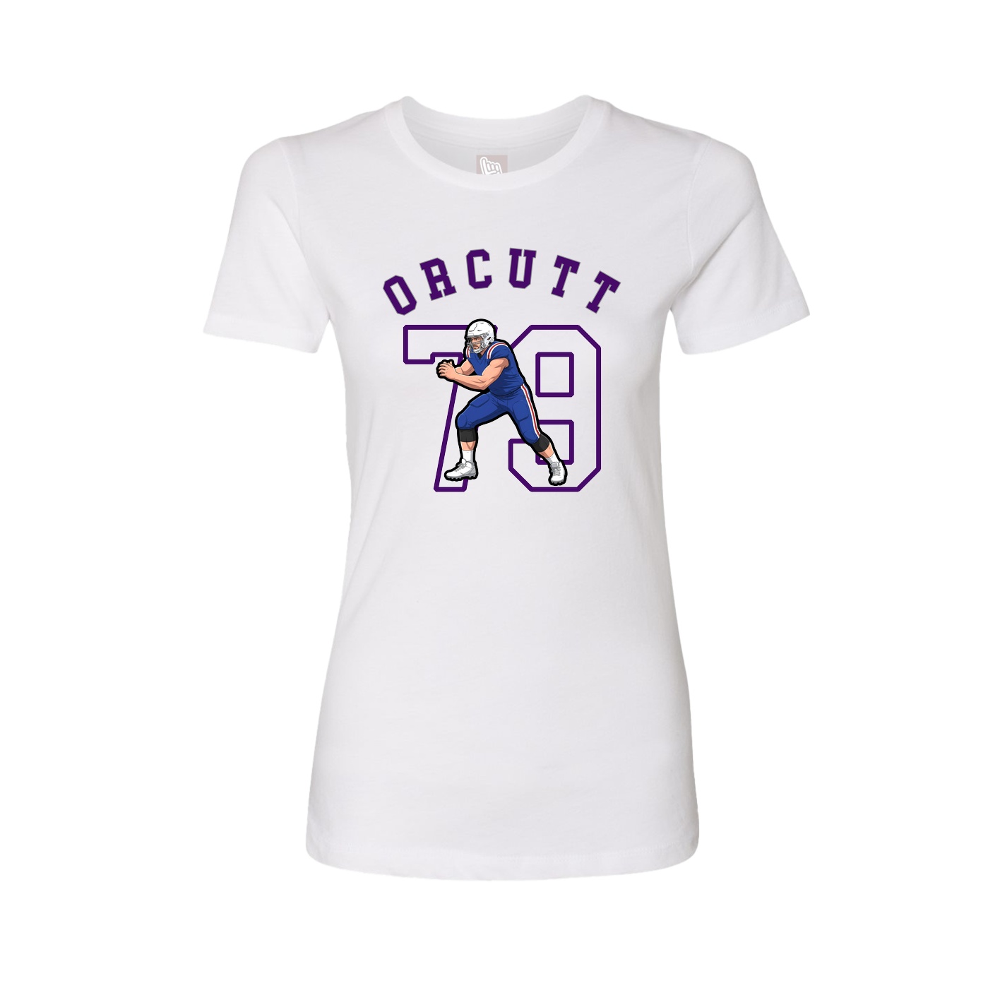 Fitted Women's Tee — Shirsey Arch in White