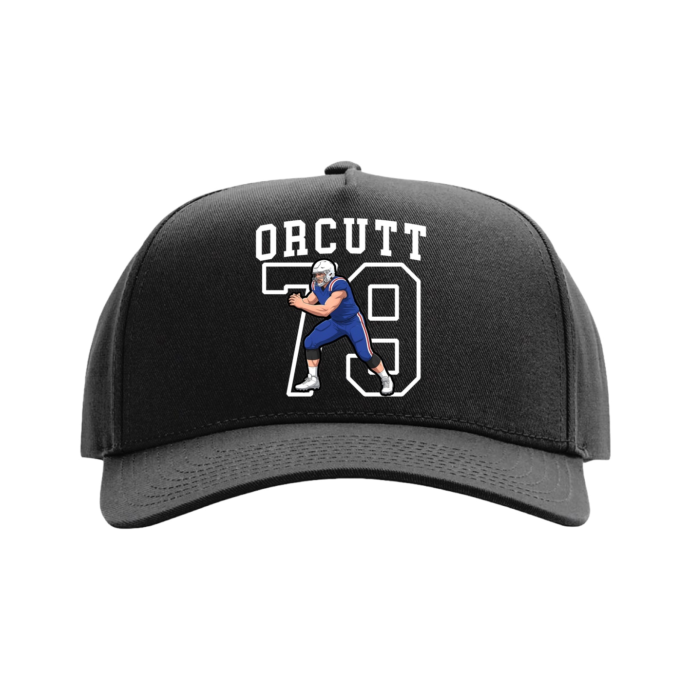 Full Fabric Five-Panel Champ Cap — Shirsey in Black
