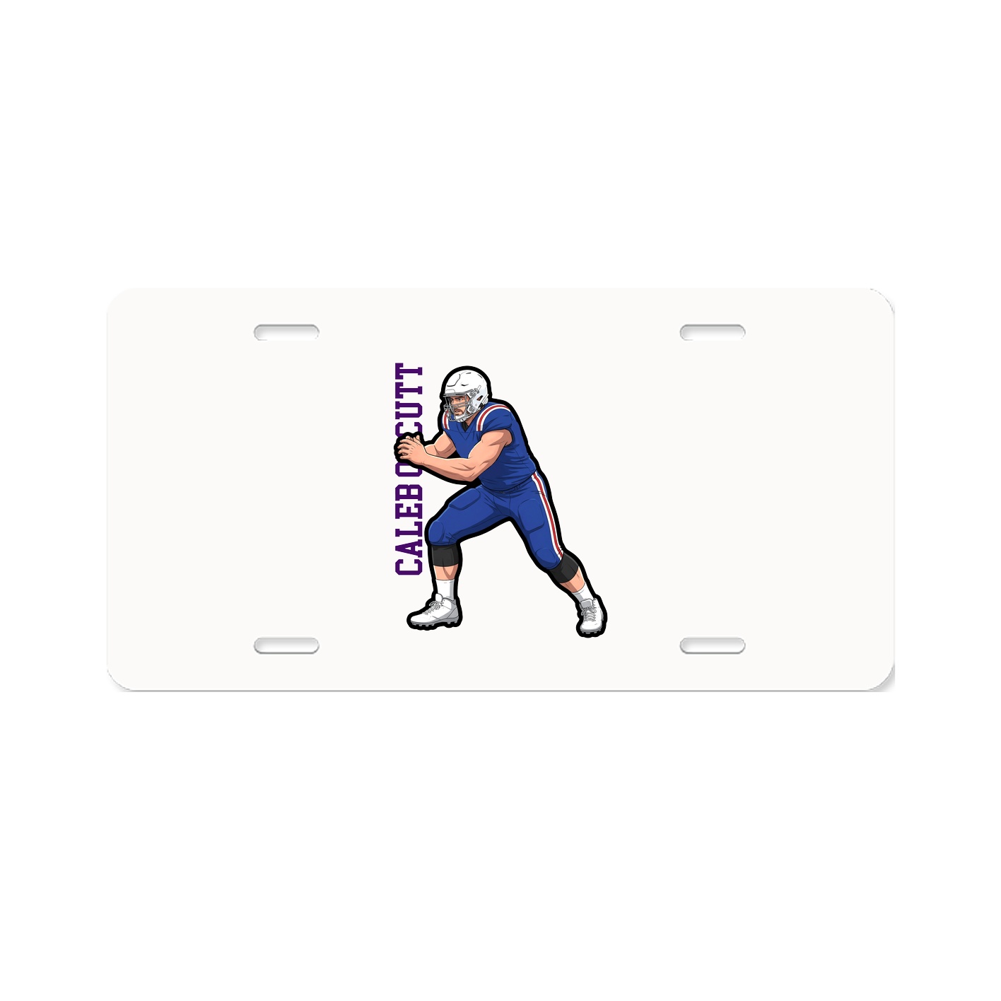 License Plate — Name Vertical in Classic