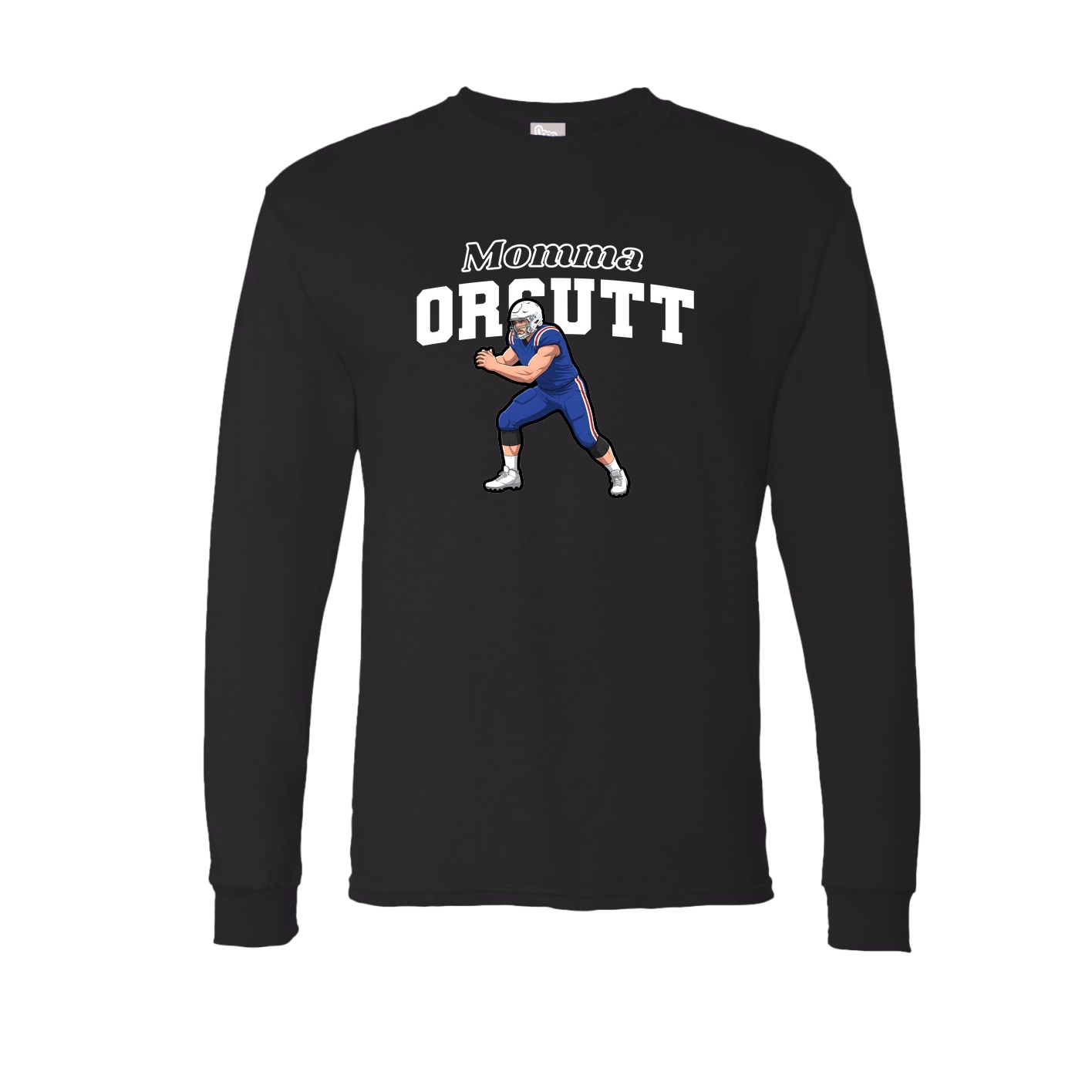 Long Sleeve Tee — Mothers Day Block in Black