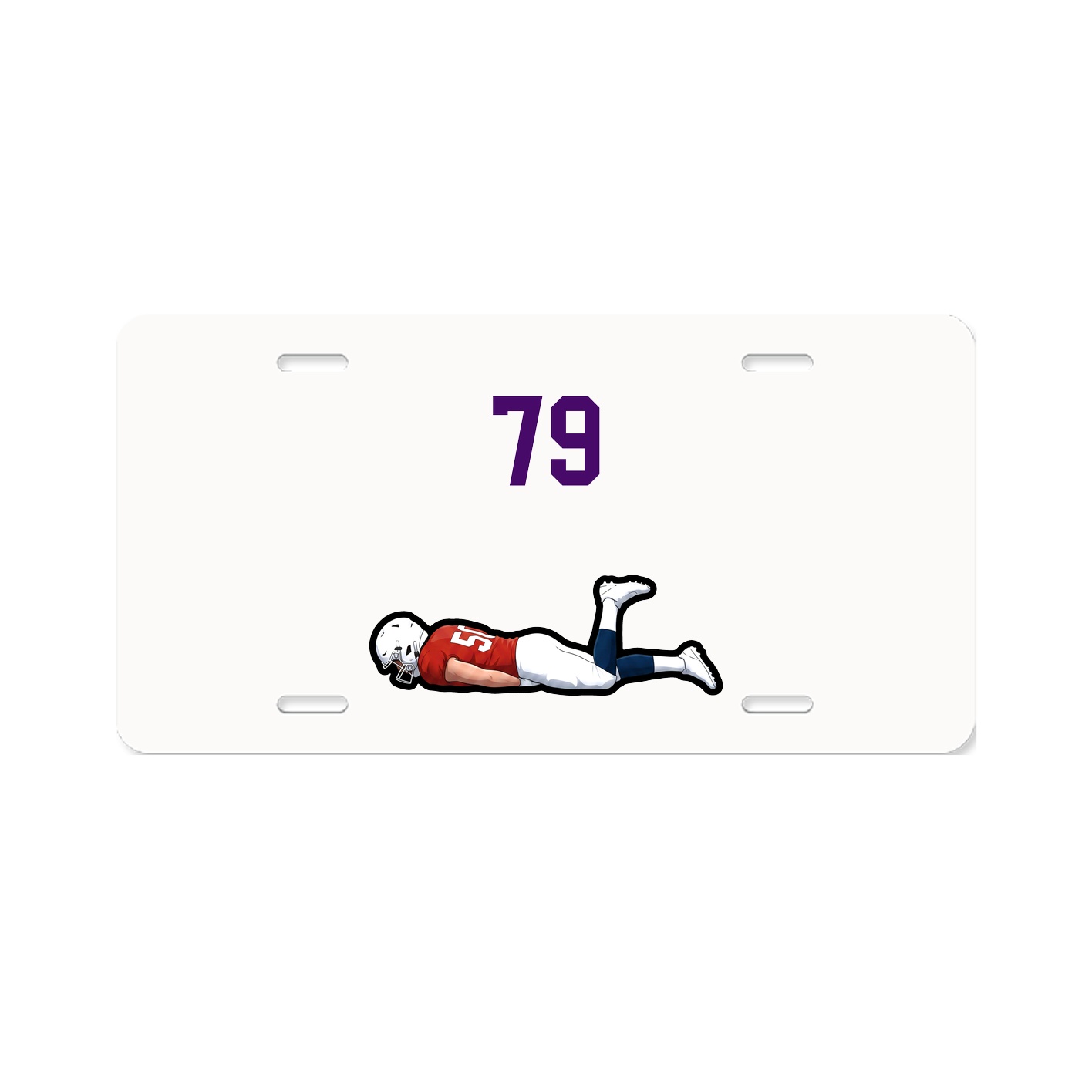 License Plate — Number Top in Classic