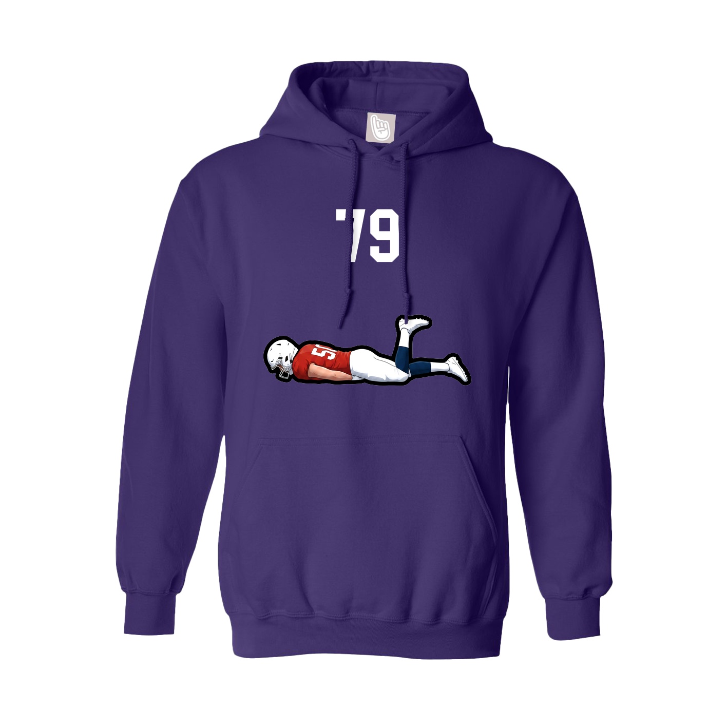 Hoodie — Number Top in Purple