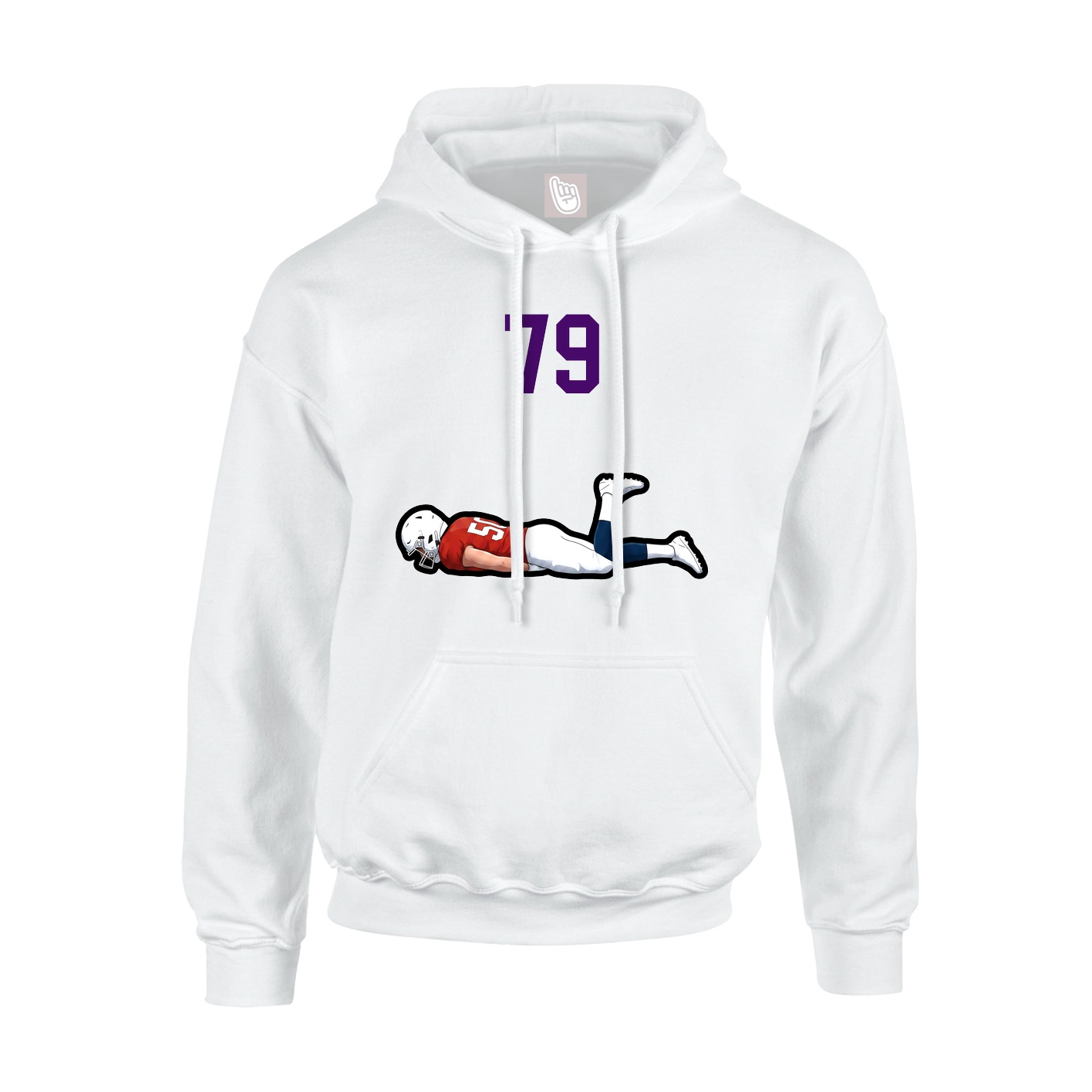 Hoodie — Number Top in White