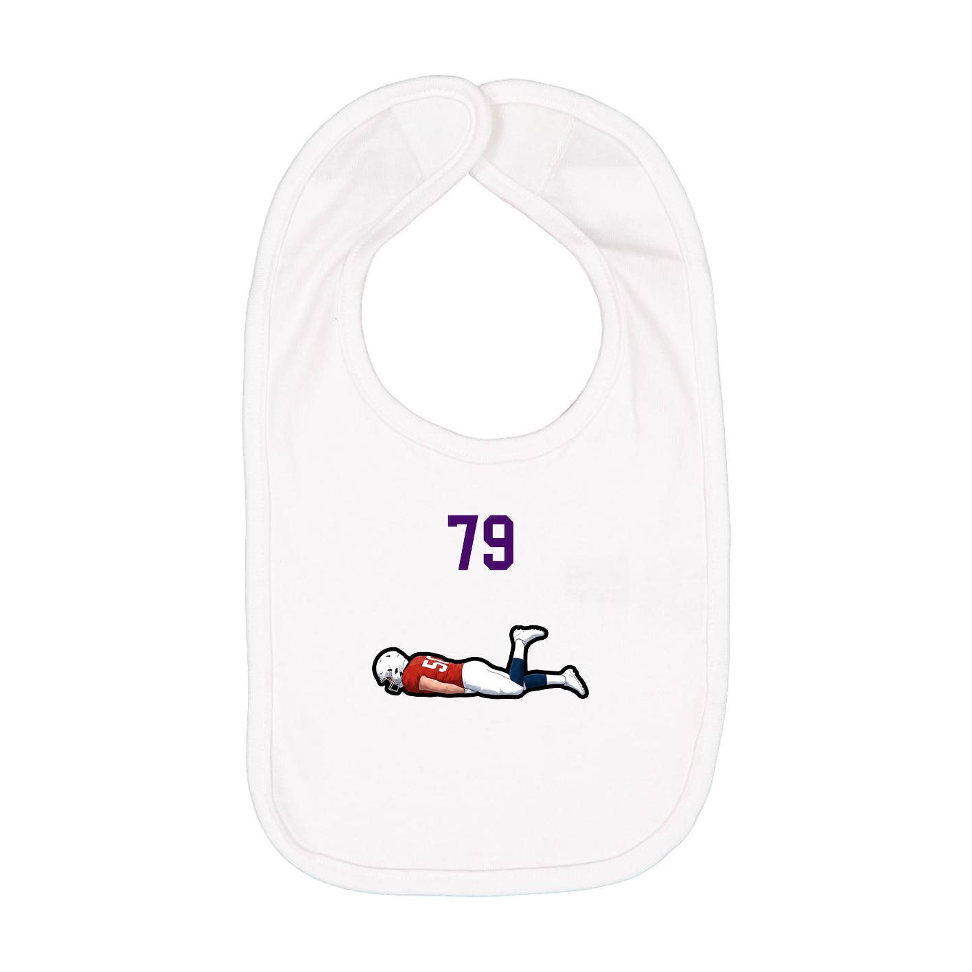Infant Bib — Number Top in White