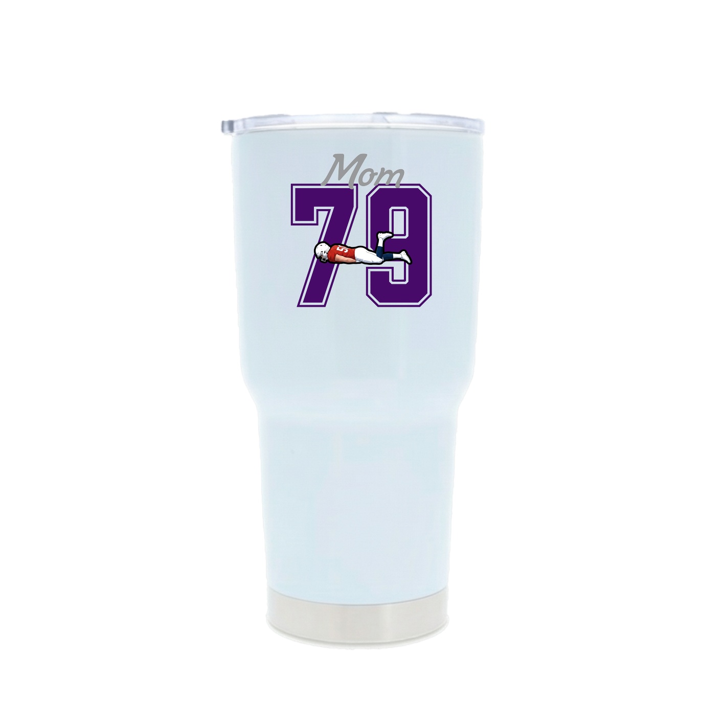 30oz Stainless Steel Tumbler — Mothers Day Shirsey in White